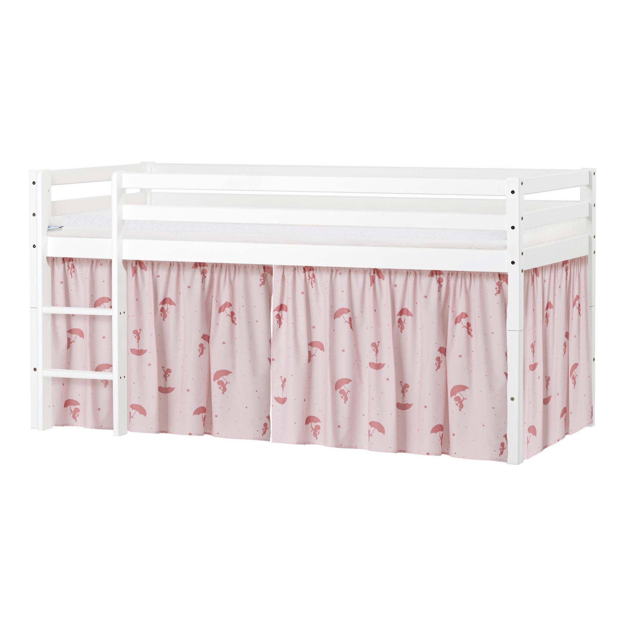 Hoppekids Speelbed ECO Dream, hoogslaper, deelbaar in 2 eenpersoonsbedden Massief hout, naar keuze in 2 afmetingen en 4 kleuren, matras ter keuze