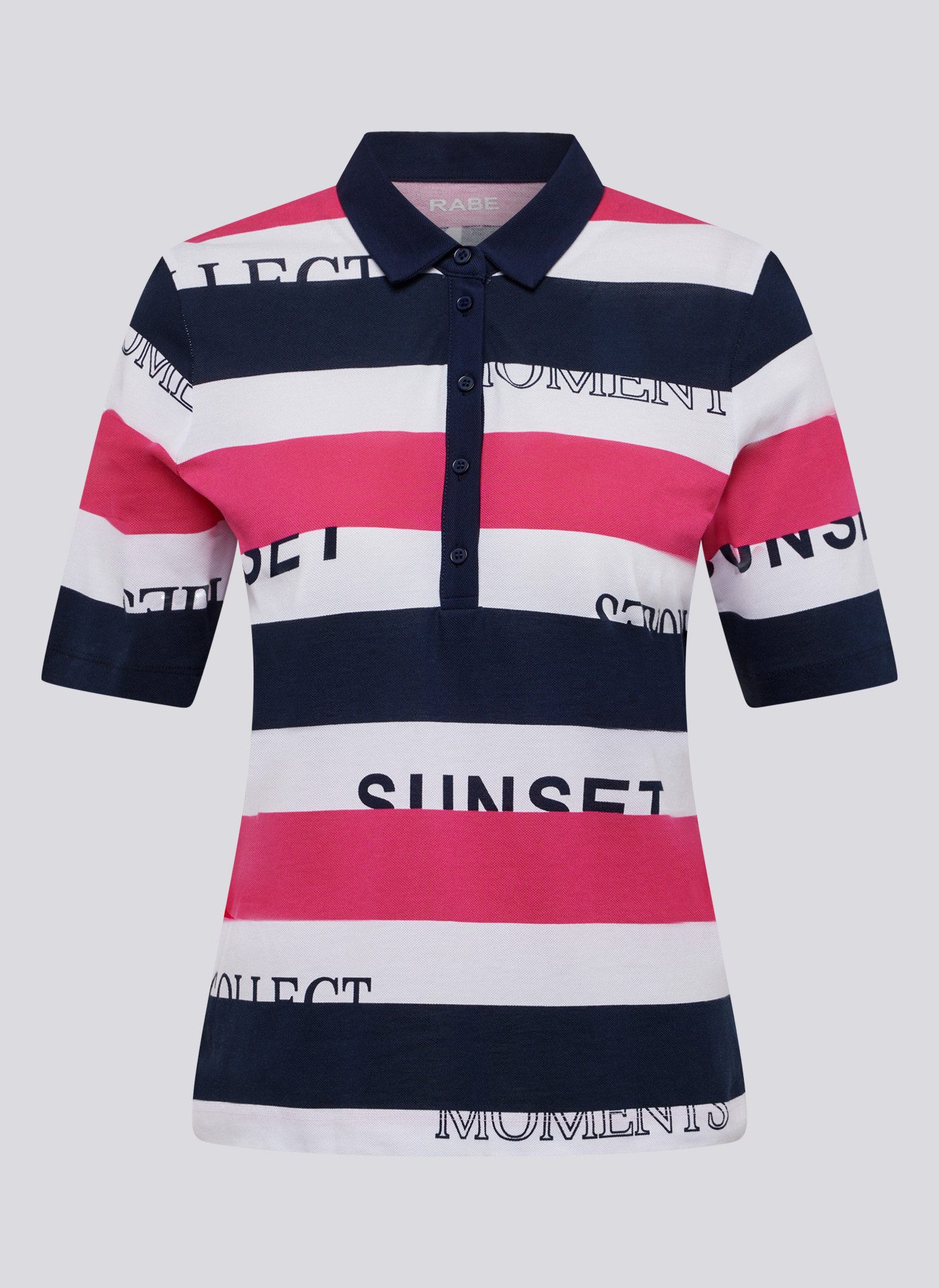 Rabe Poloshirt met colourblocking