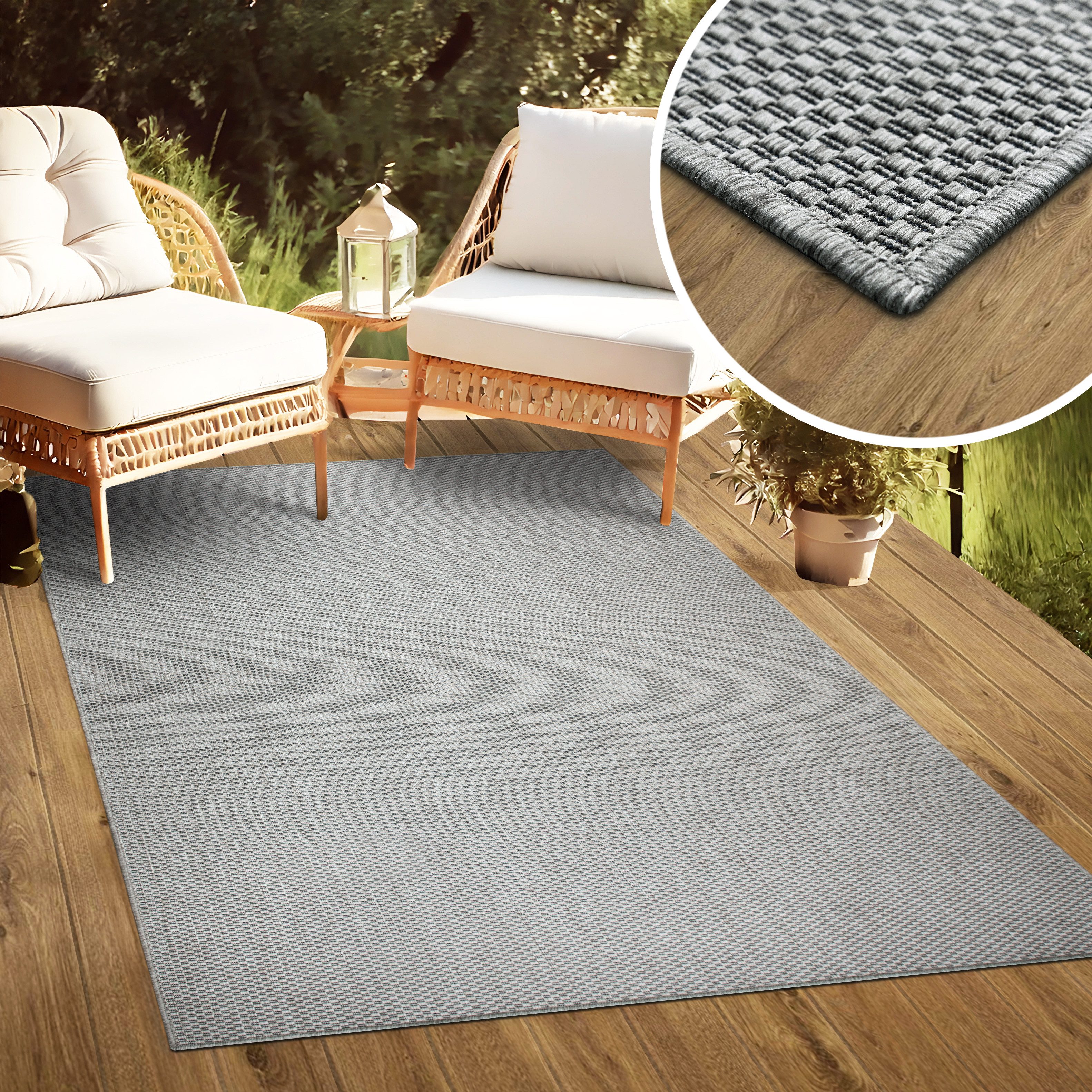 my home Vloerkleed Venetië is ook als loper verkrijgbaar Geschikt voor binnen en buiten, sisal-look, weerbestendig & uv-bestendig