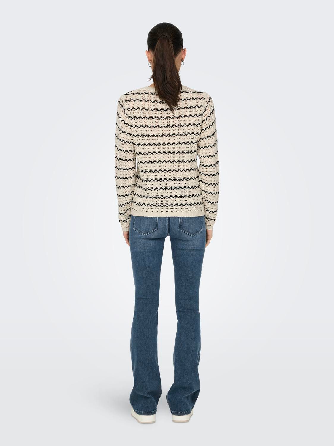 Only Gebreide trui ONLASA LS STRUCTURE O-NECK NCA KNT