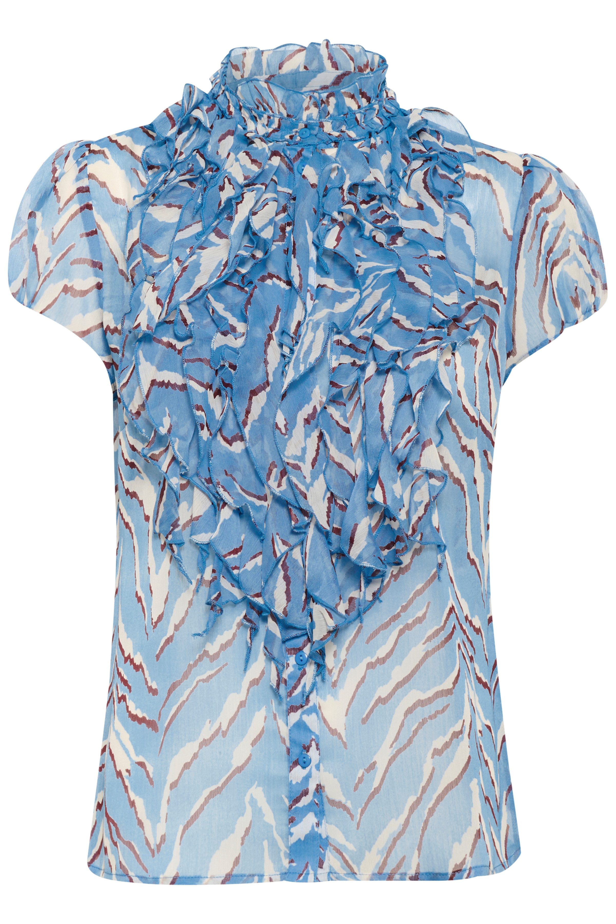 Saint Tropez Blouse met ruches LiljaSZ Crinkle SS Shirt