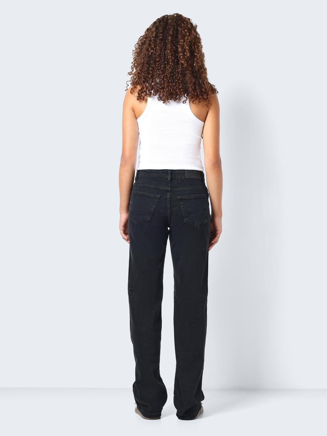 Noisy may Straight jeans NMYOLANDA NW WIDE JEANS BLACK NOOS