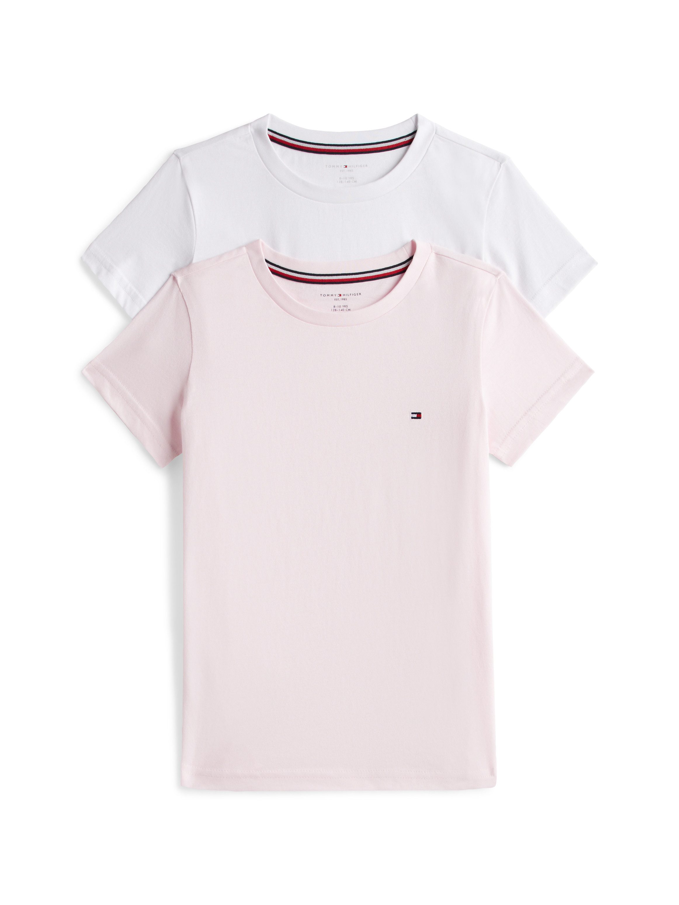 Tommy Hilfiger Underwear T-shirt 2P CN TEE SS met geborduurd logo (2-delig, Set van 2)