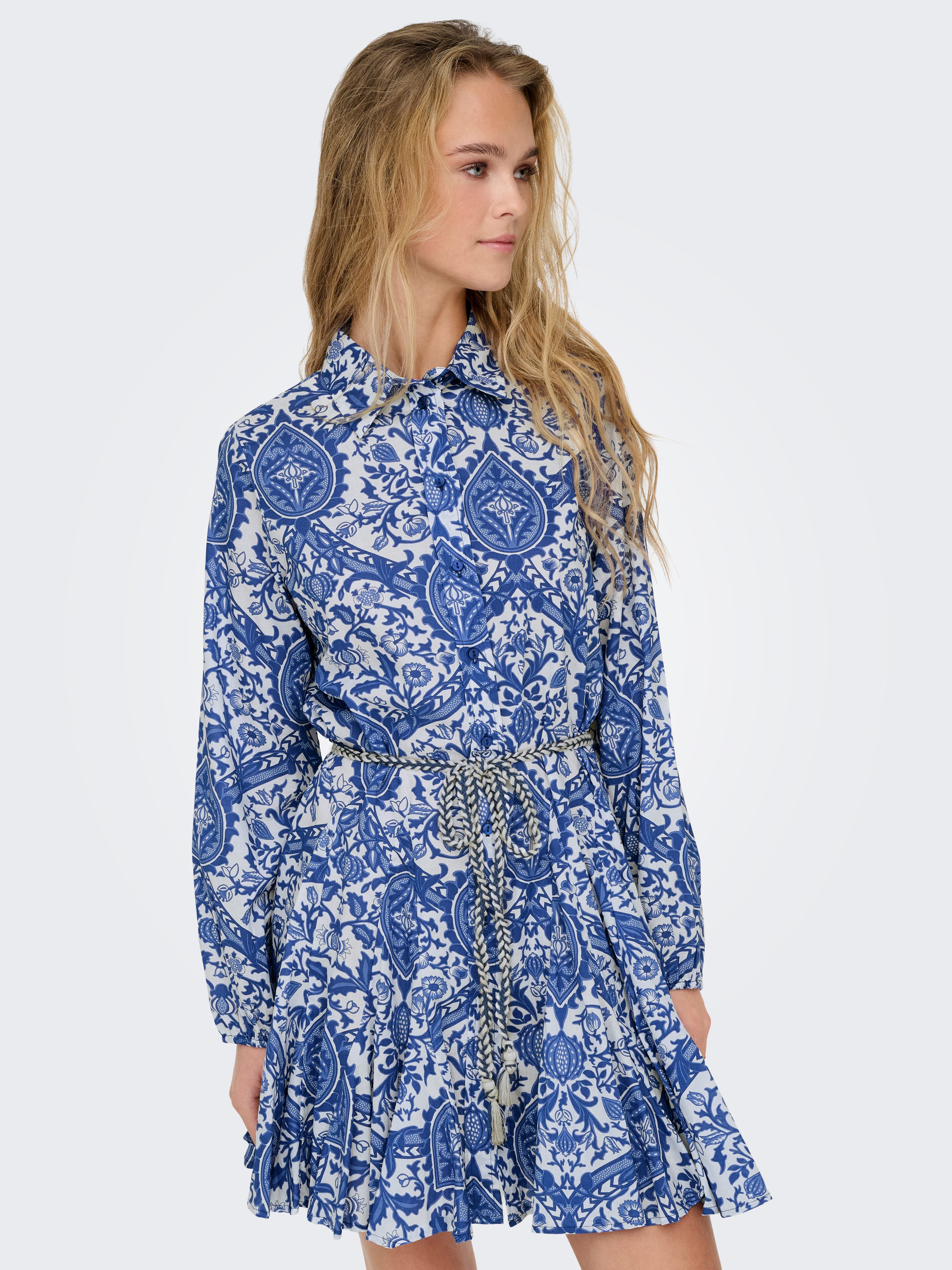 Only Blousejurk ONLLUMINA L/S SHORT DRESS WVN NOOS