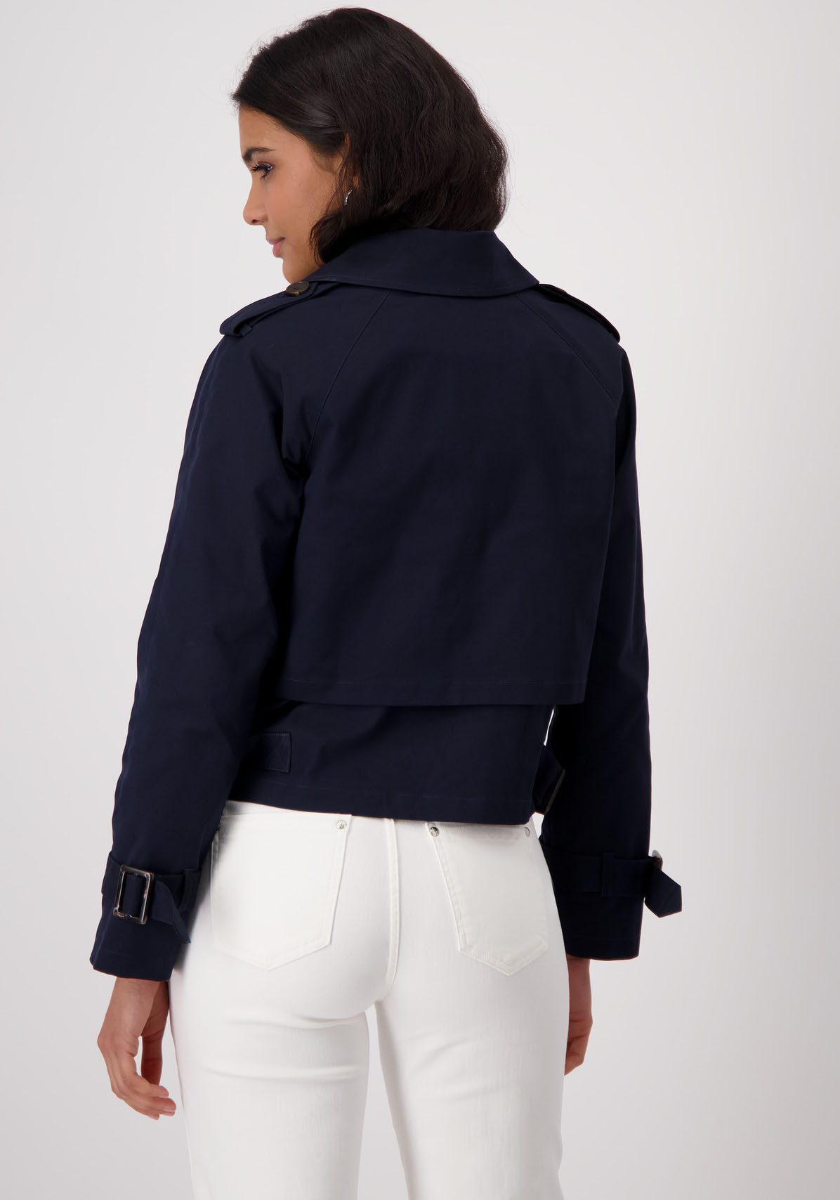 Monari Kort jack in trenchcoat-stijl