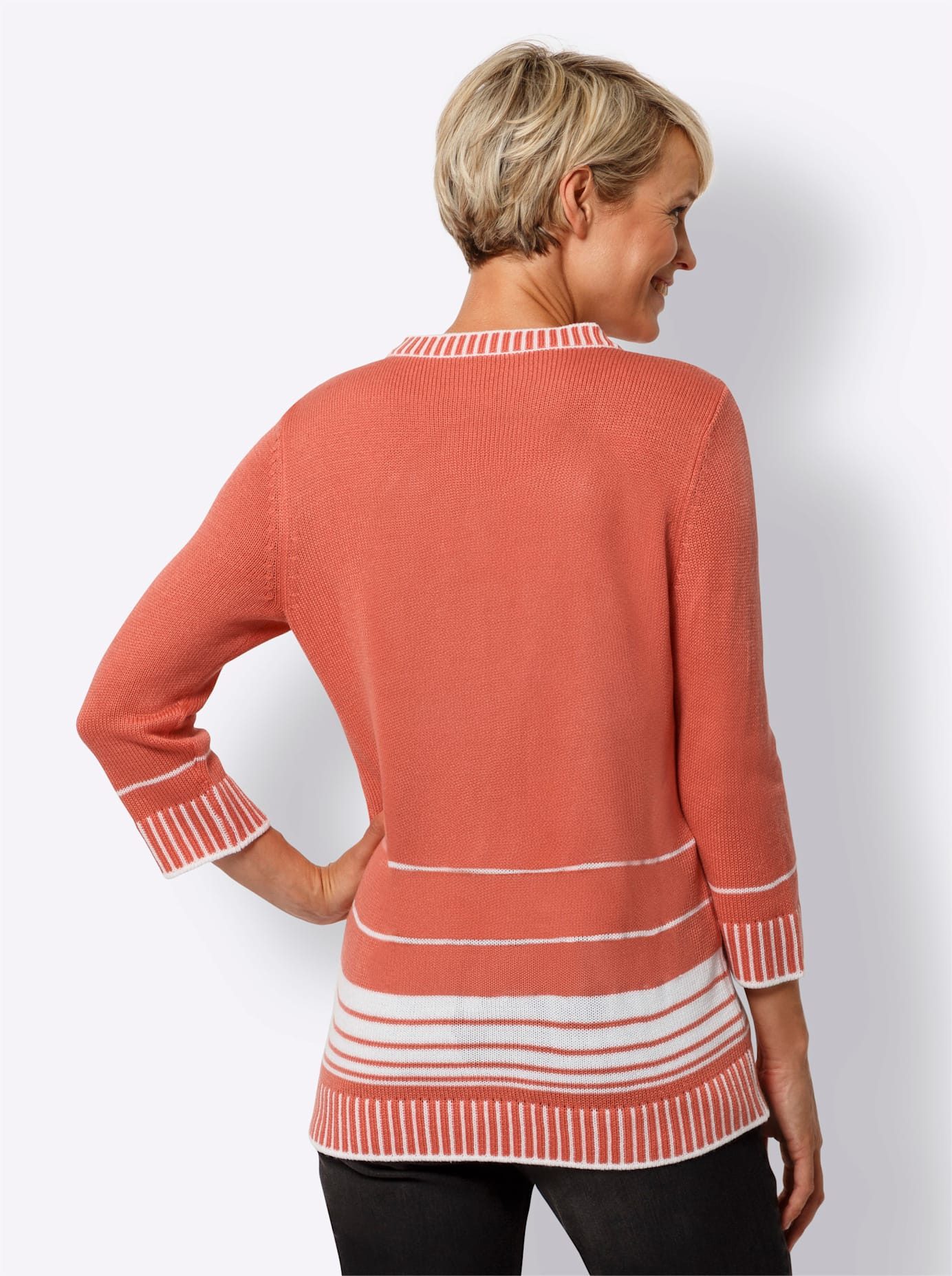 Classic Basics Trui met 3 4 mouwen Trui