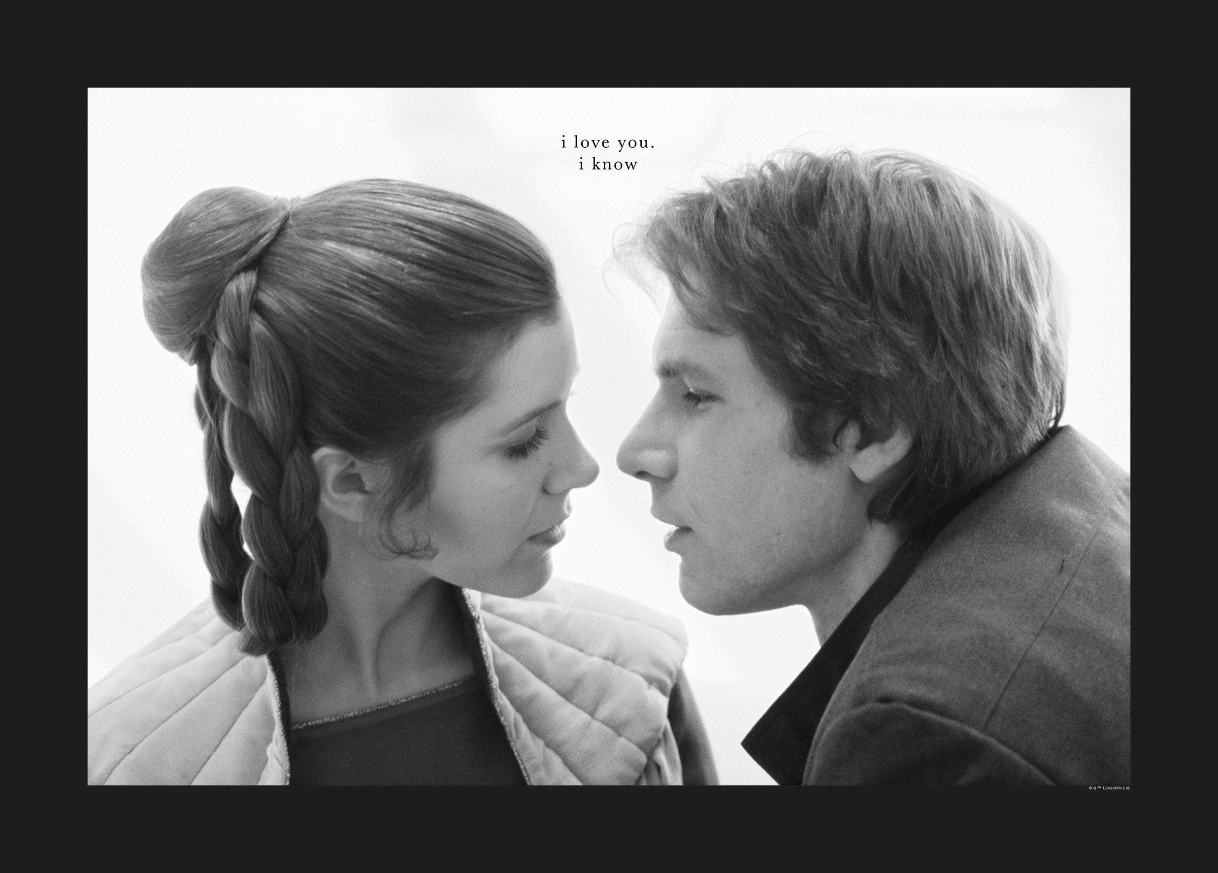 Komar wanddecoratie Star Wars Classic Leia Han Love, zonder lijst