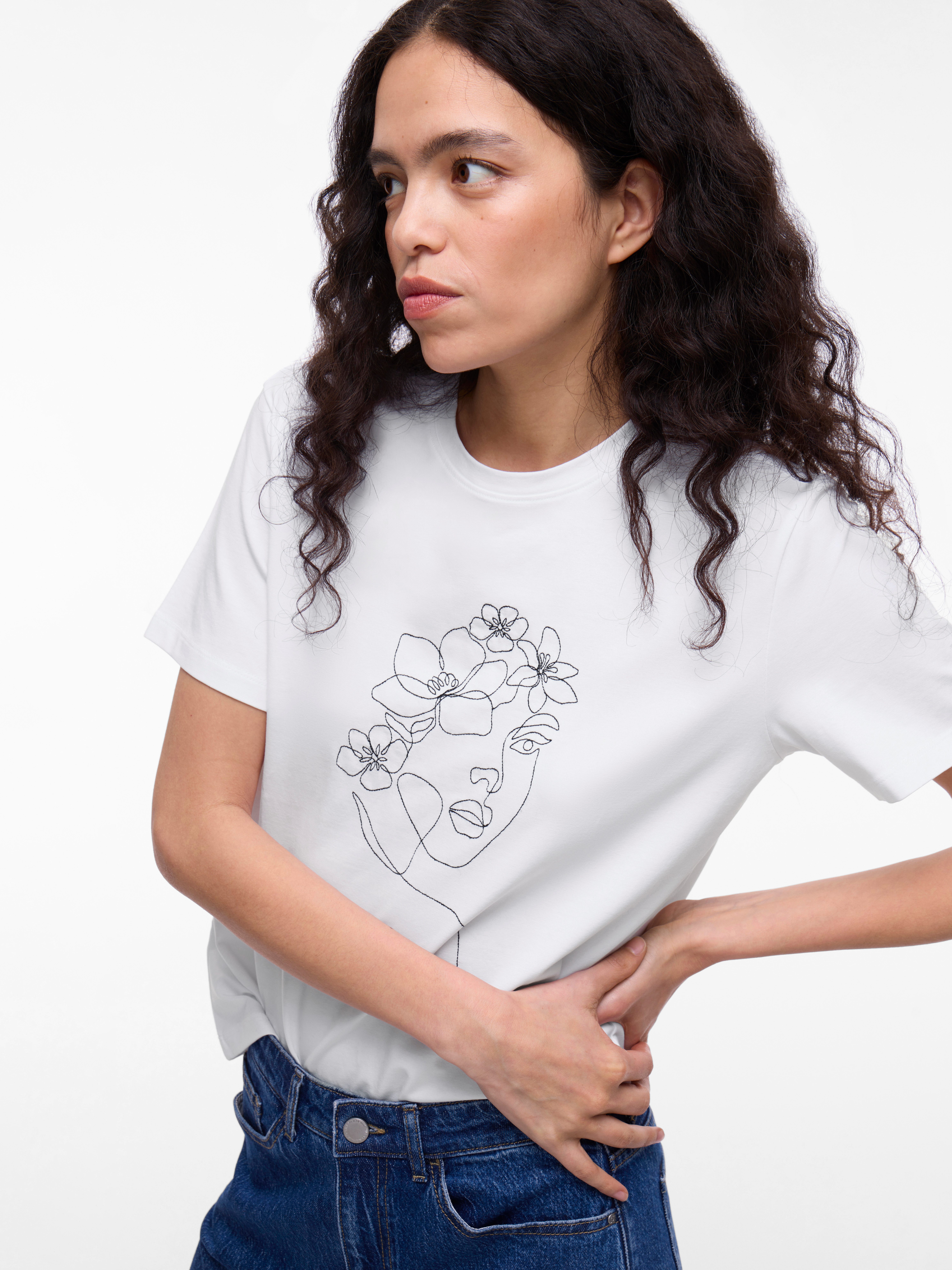 Vila Shirt met korte mouwen VINORA S/S T-SHIRT - NOOS