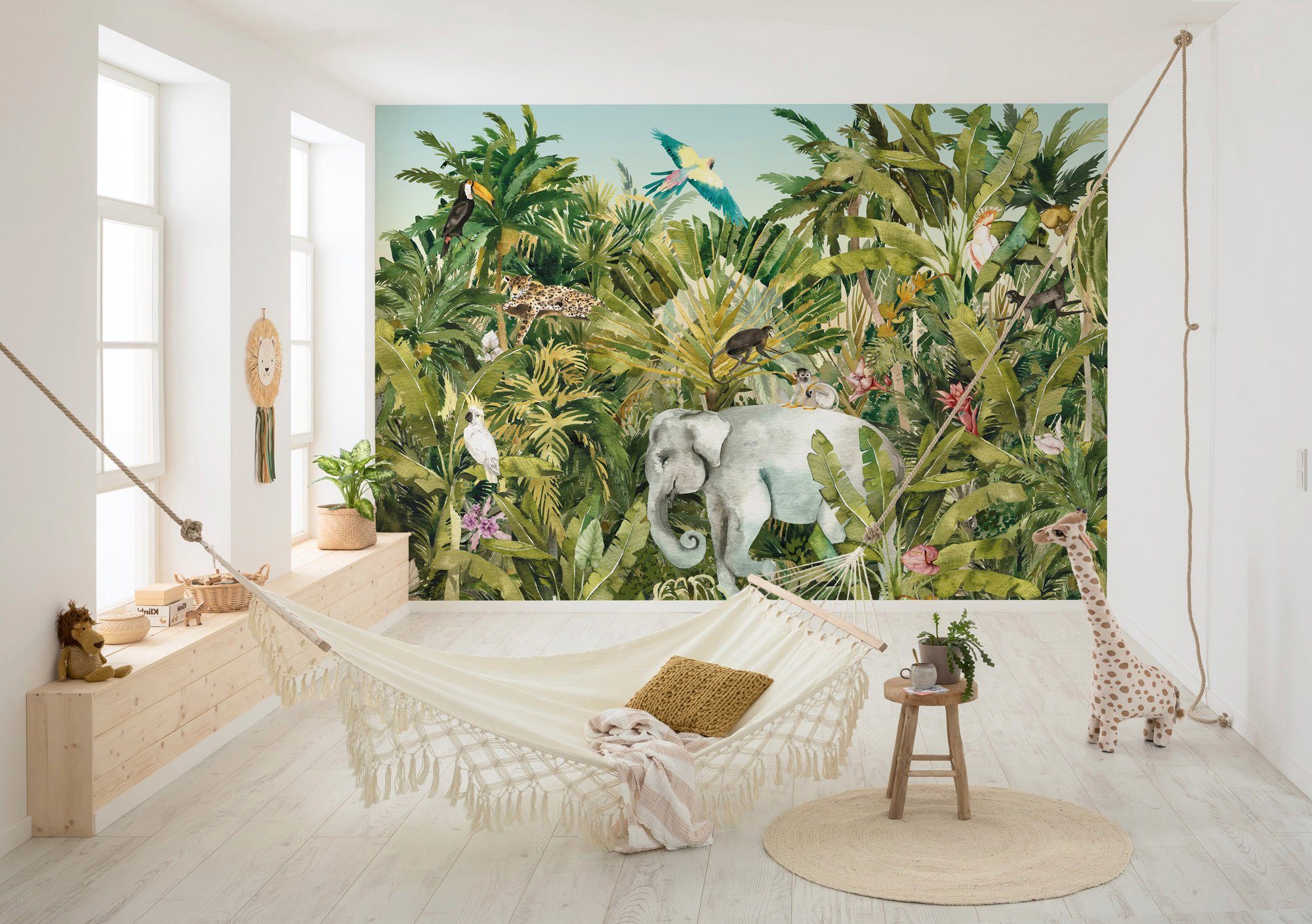 Komar Vliesbehang Digitale print vlies - Jungle Expedition - Afmeting 400 x 280 cm