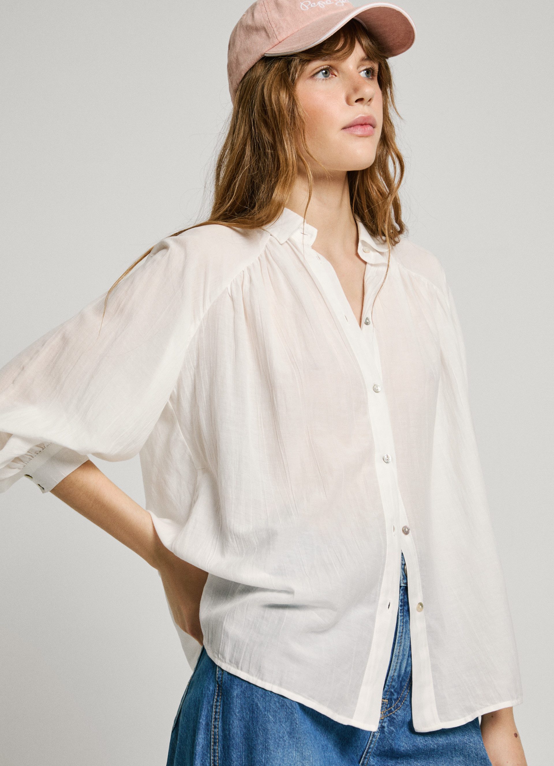 Pepe Jeans Overhemdblouse East met raglanmouwen