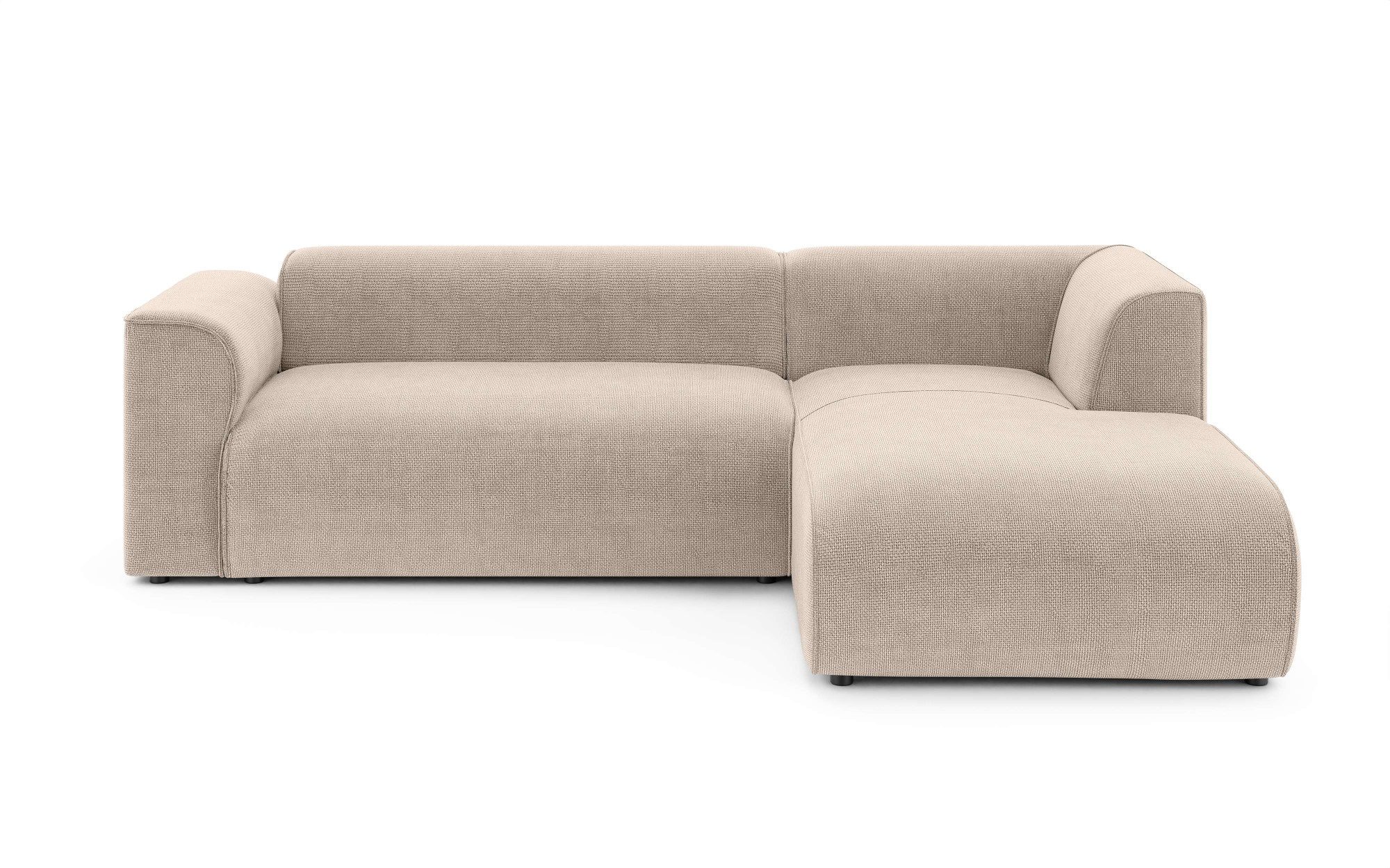 INOSIGN Hoekbank MERID L-vorm (257 cm), tijdloos & stijlvol ontwerp Uitgebreid gepolsterd, in cord, chenille en structuur