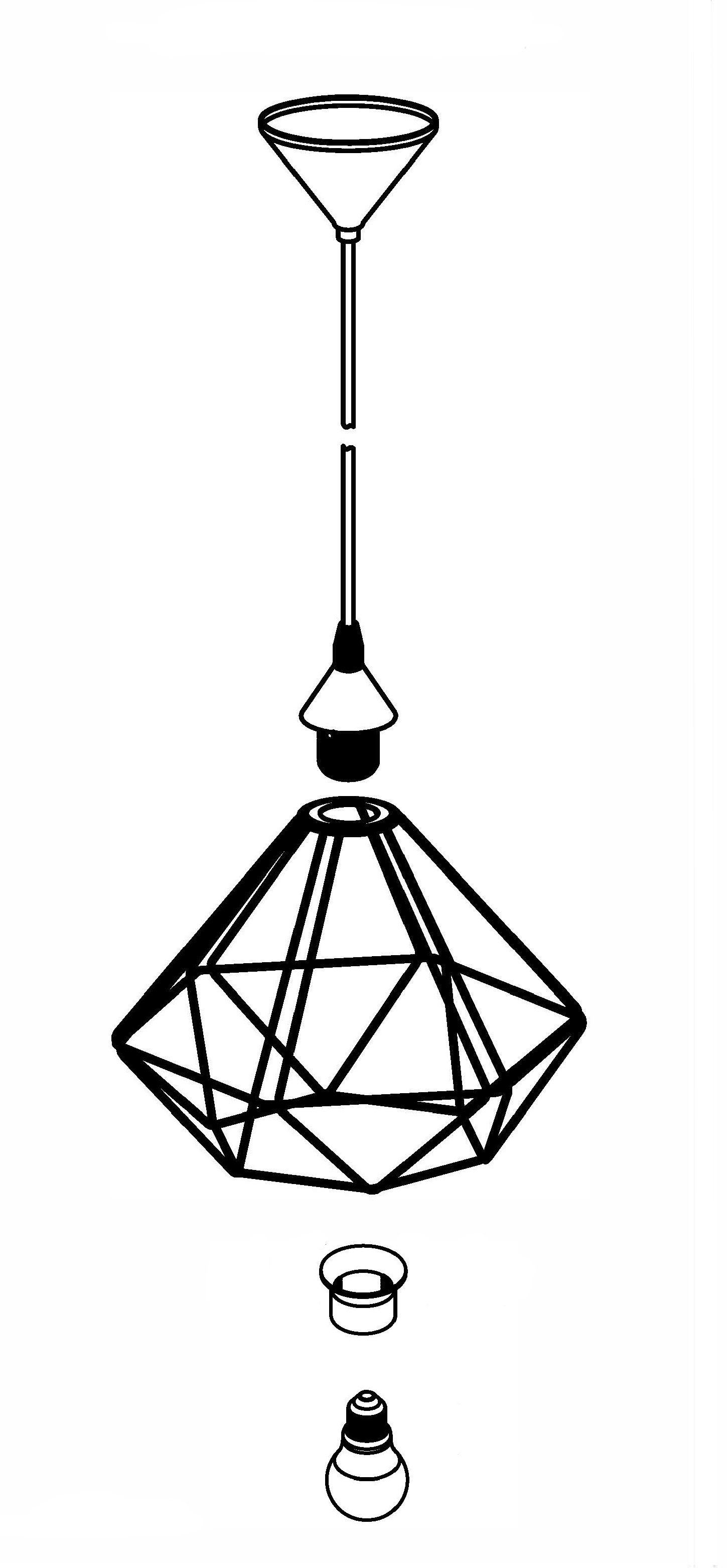 EGLO Hanglamp TARBES Vintage hanglamp, retro-look, staal, kunststof, E27, Ø32,5 cm