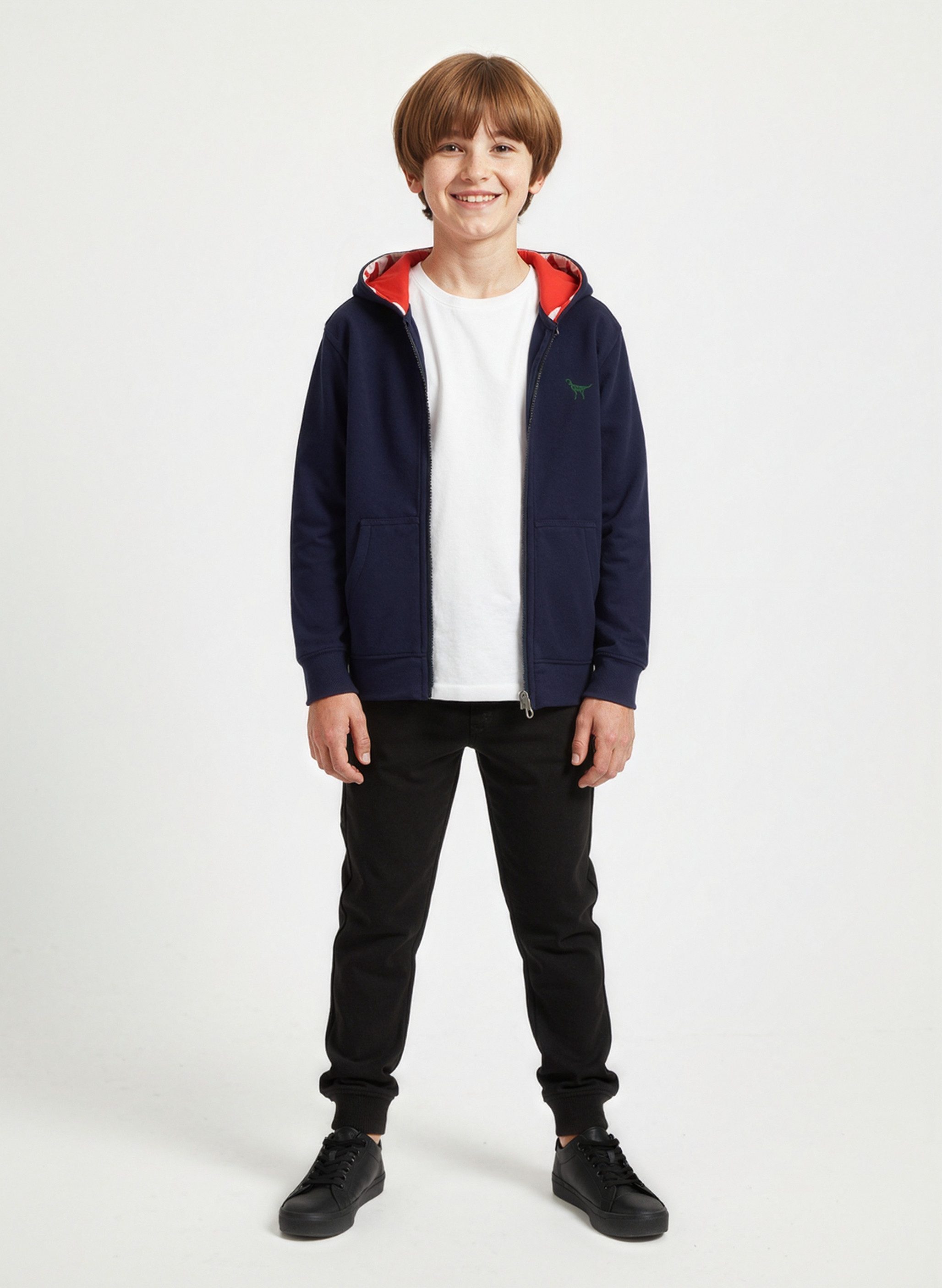 Blue Seven Sweatvest met bijzondere details op de capuchon en kleine borstborduursel