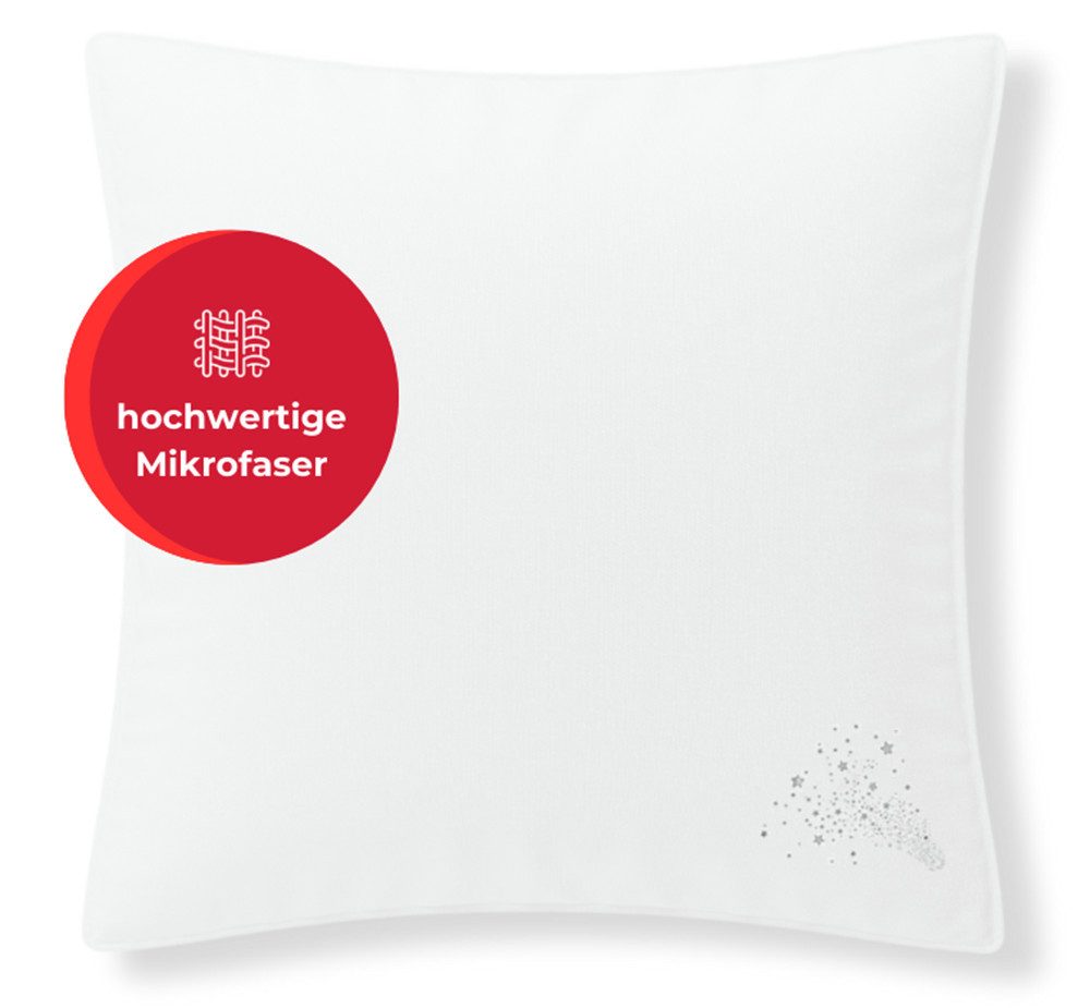 my home Microfiberkussen Baca, hoofdkussen 40x80 cm en 80x80 cm, 2-delig Kussens in een voordelige set: zeer goede prijs-kwaliteitverhouding!