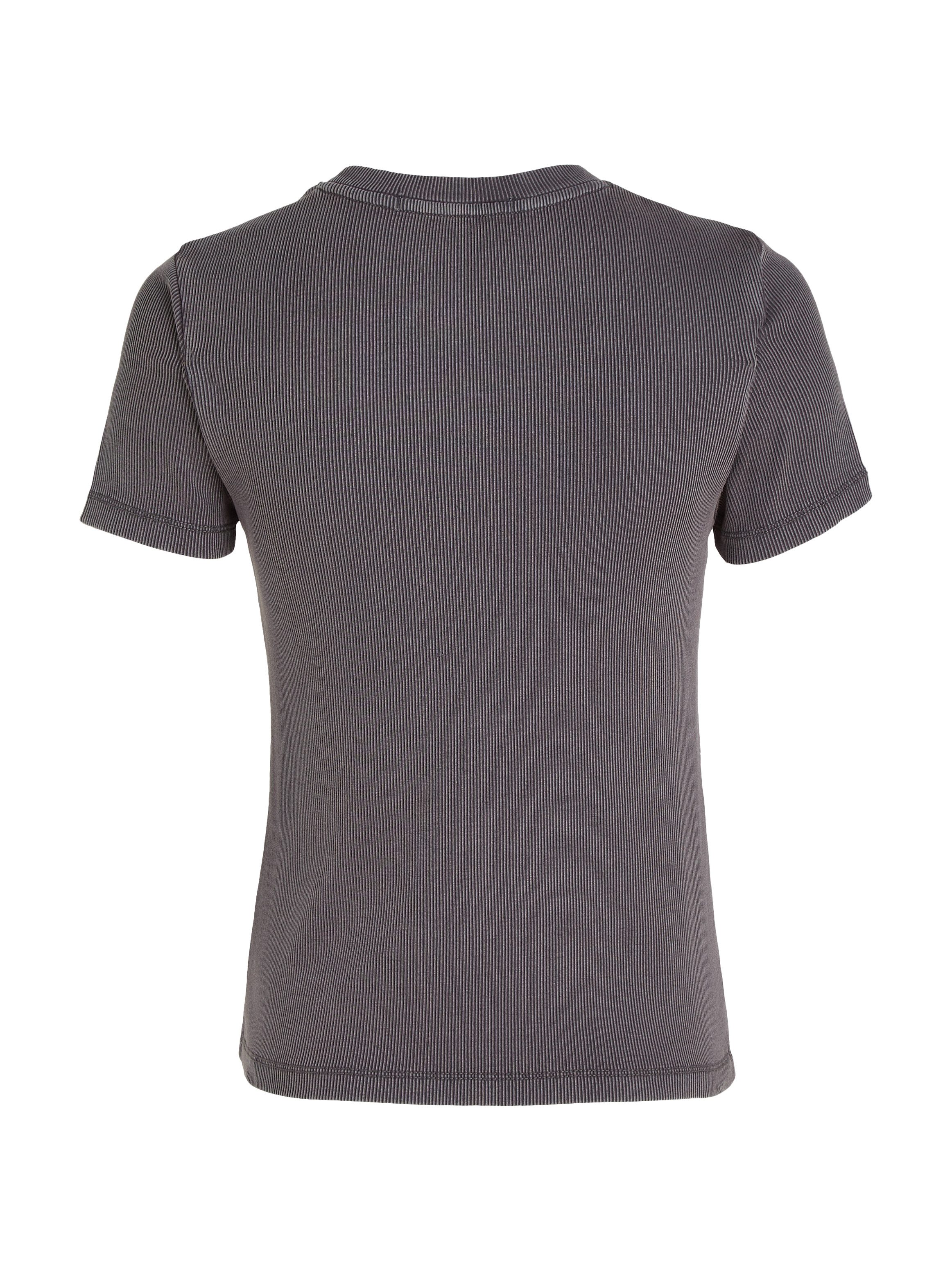 Calvin Klein T-shirt WASHED WOVEN LABEL RIB BABY TEE