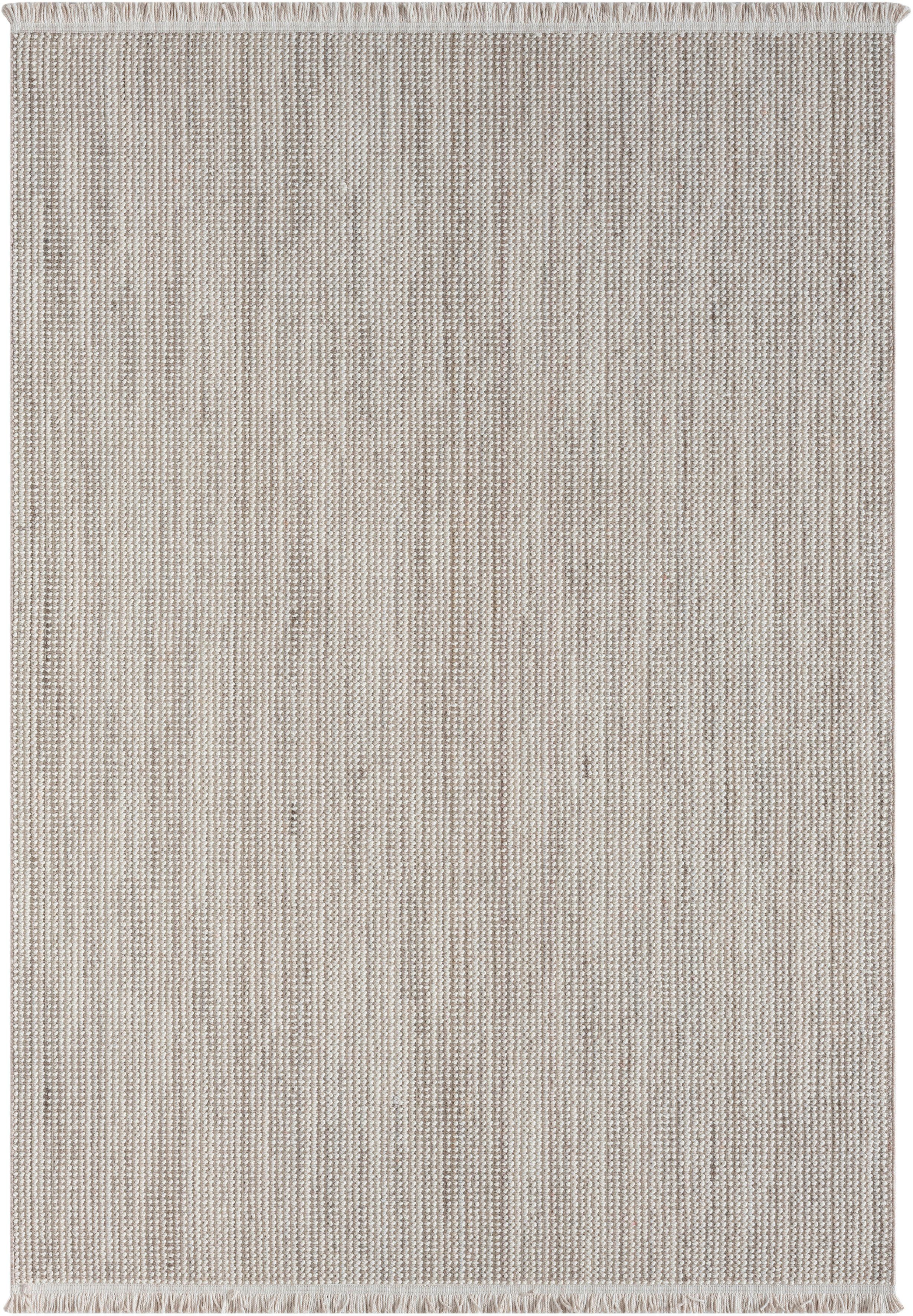Myflair Möbel & Accessoires Vloerkleed AVA Uni-kleuren, gemêleerd, sisal-look, ook in rond verkrijgbaar, met franjes