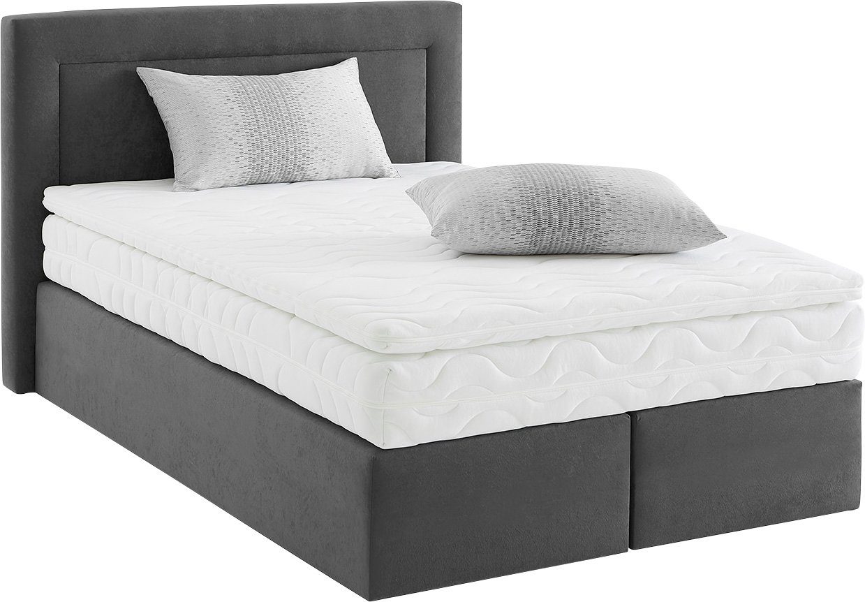 Westfalia Polsterbetten Boxspring naar keuze met bedkist en topmatras boxsprings grijs