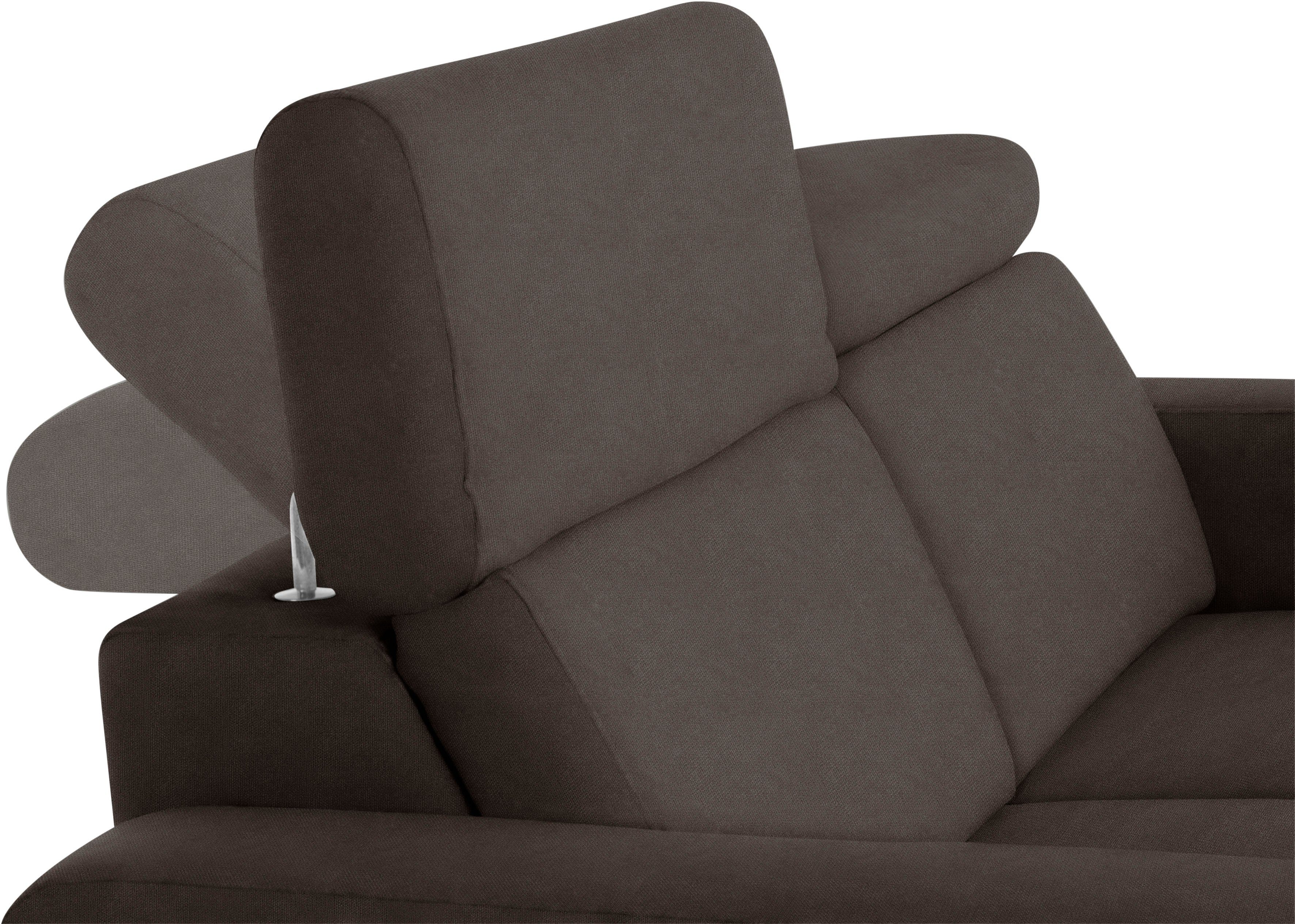 sit&more 2,5-zitsbank Bologna met verstelbare hoofdsteun en binnenvering