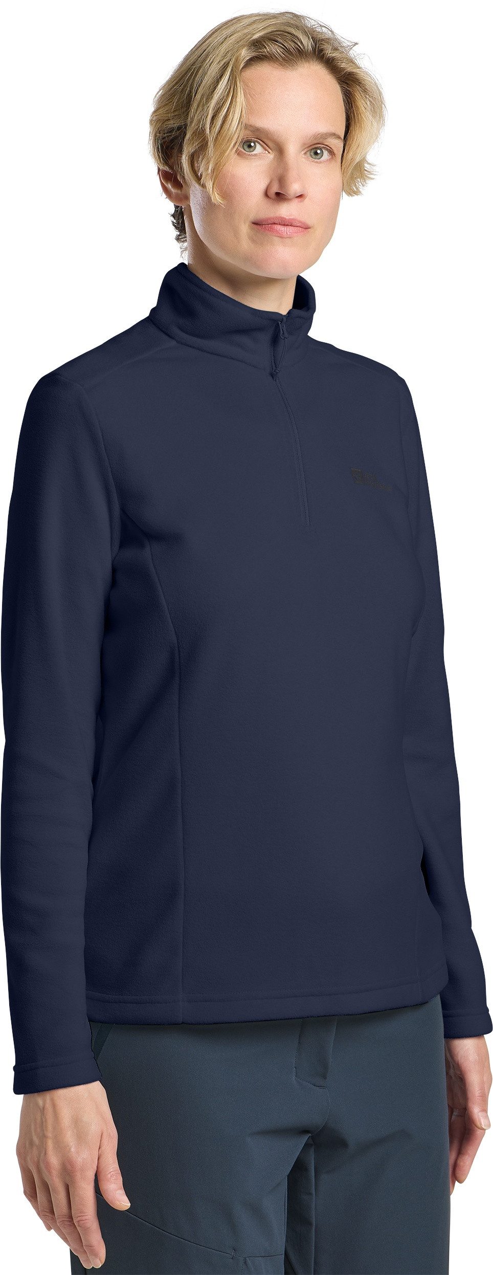 Jack Wolfskin Trui met staande kraag TAUNUS HZ W dames truien met opstaande kraag maat S (36) blauw