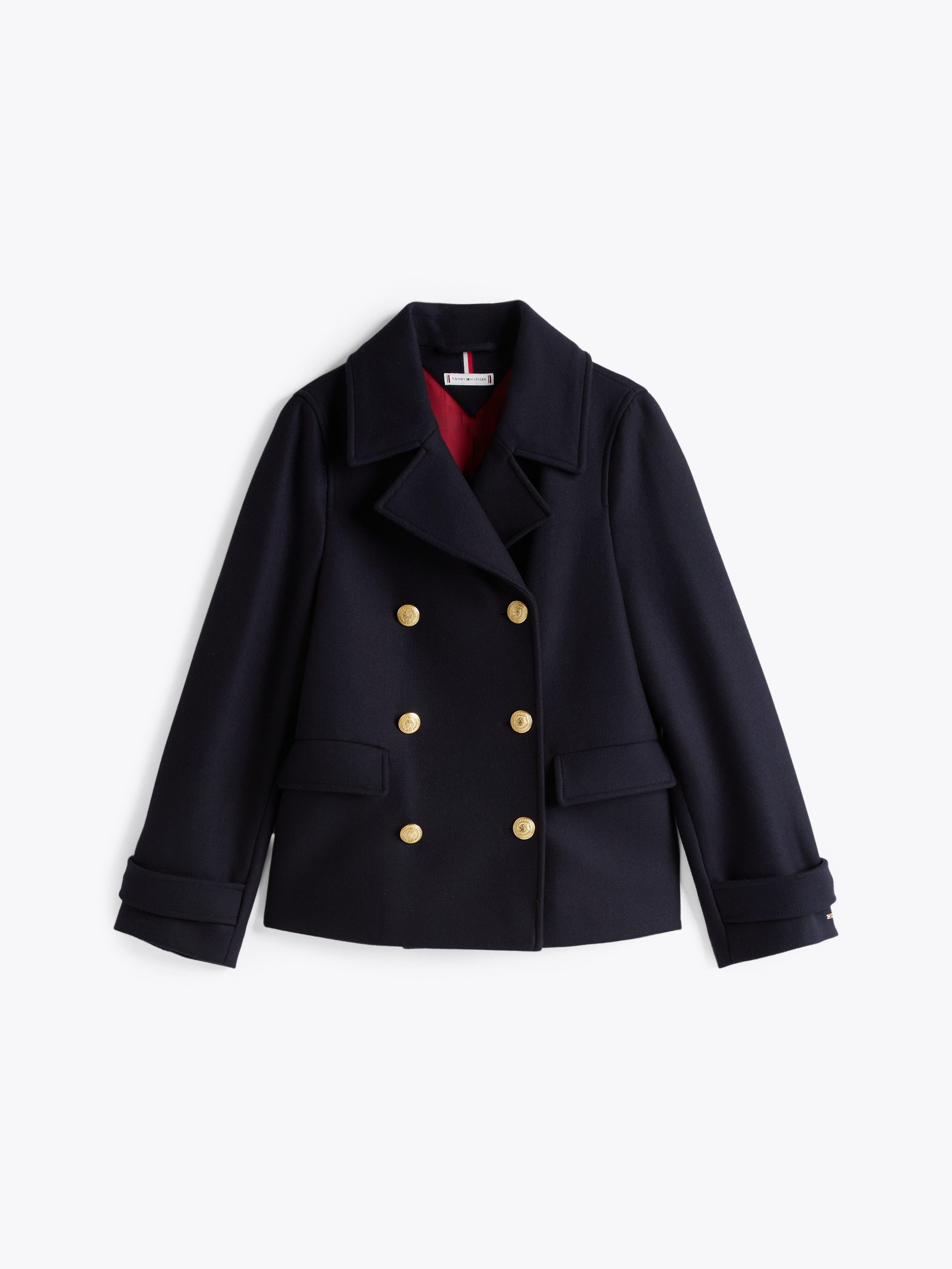Tommy Hilfiger Korte jas WOOL BLEND DB PEACOAT