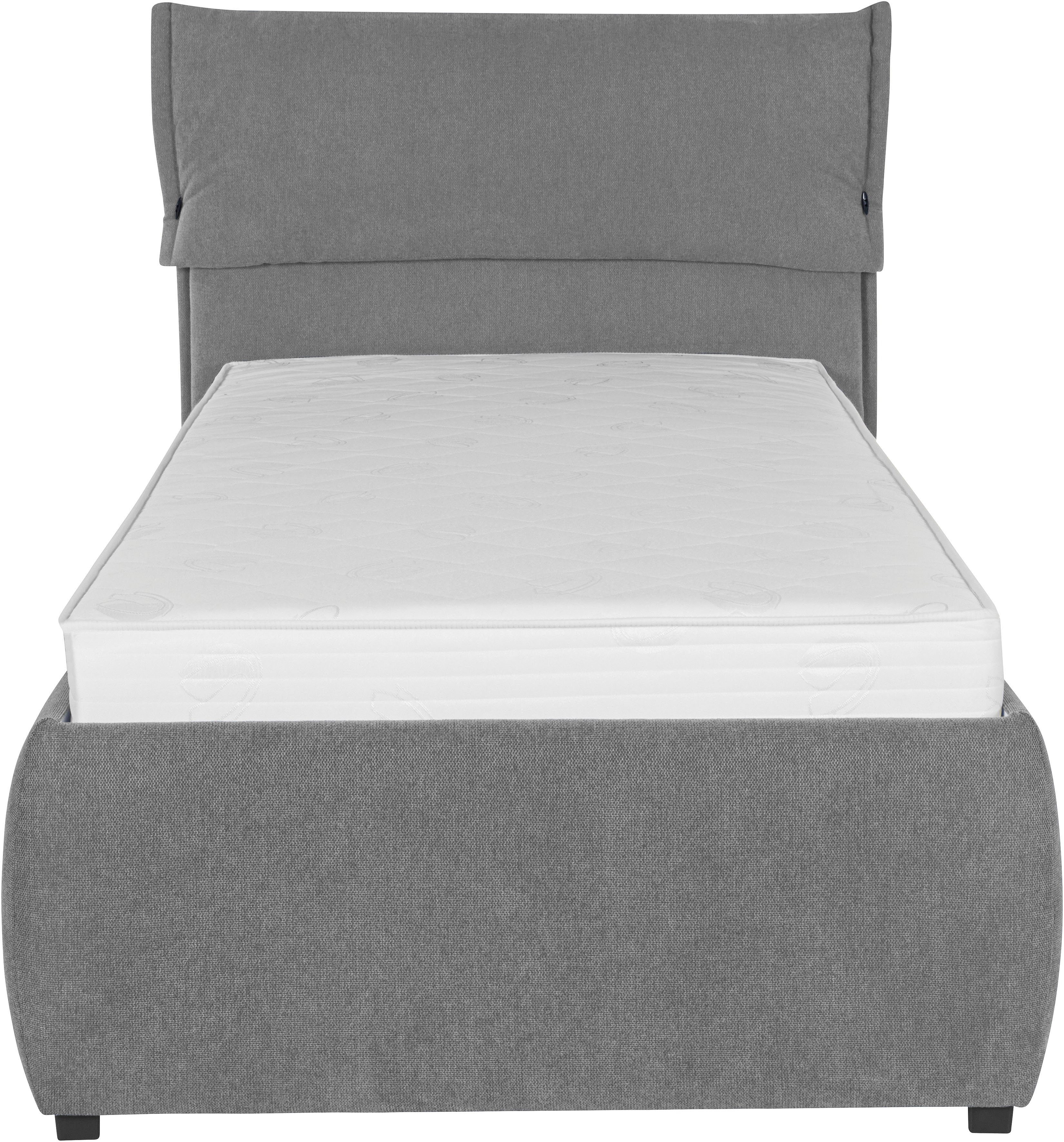 andas Gestoffeerd bed Jenson als bedframe of met 3 matrassoorten en hardheden