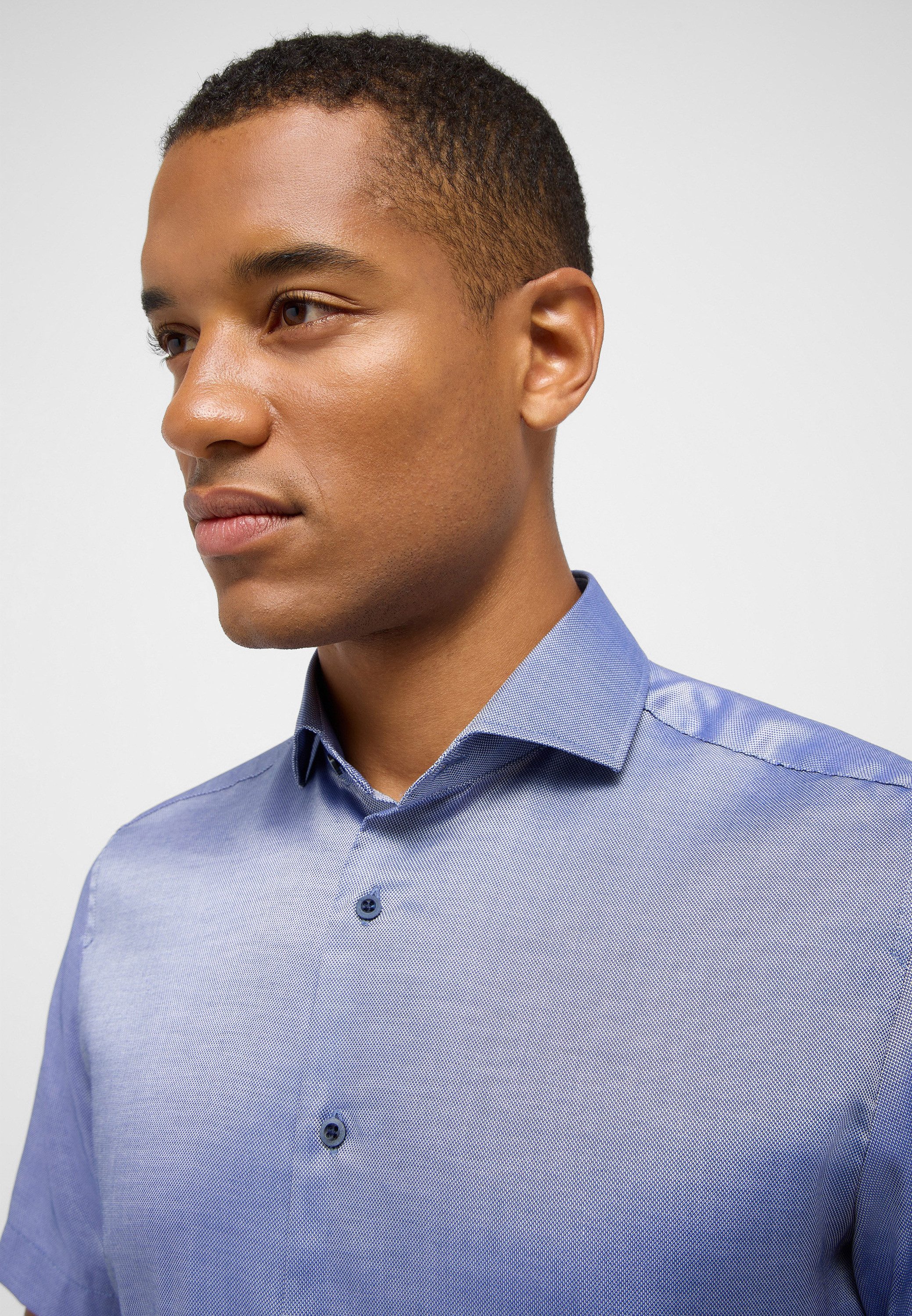 Eterna Overhemd met korte mouwen Slim fit EASY IRON (gemakkelijk te strijken)
