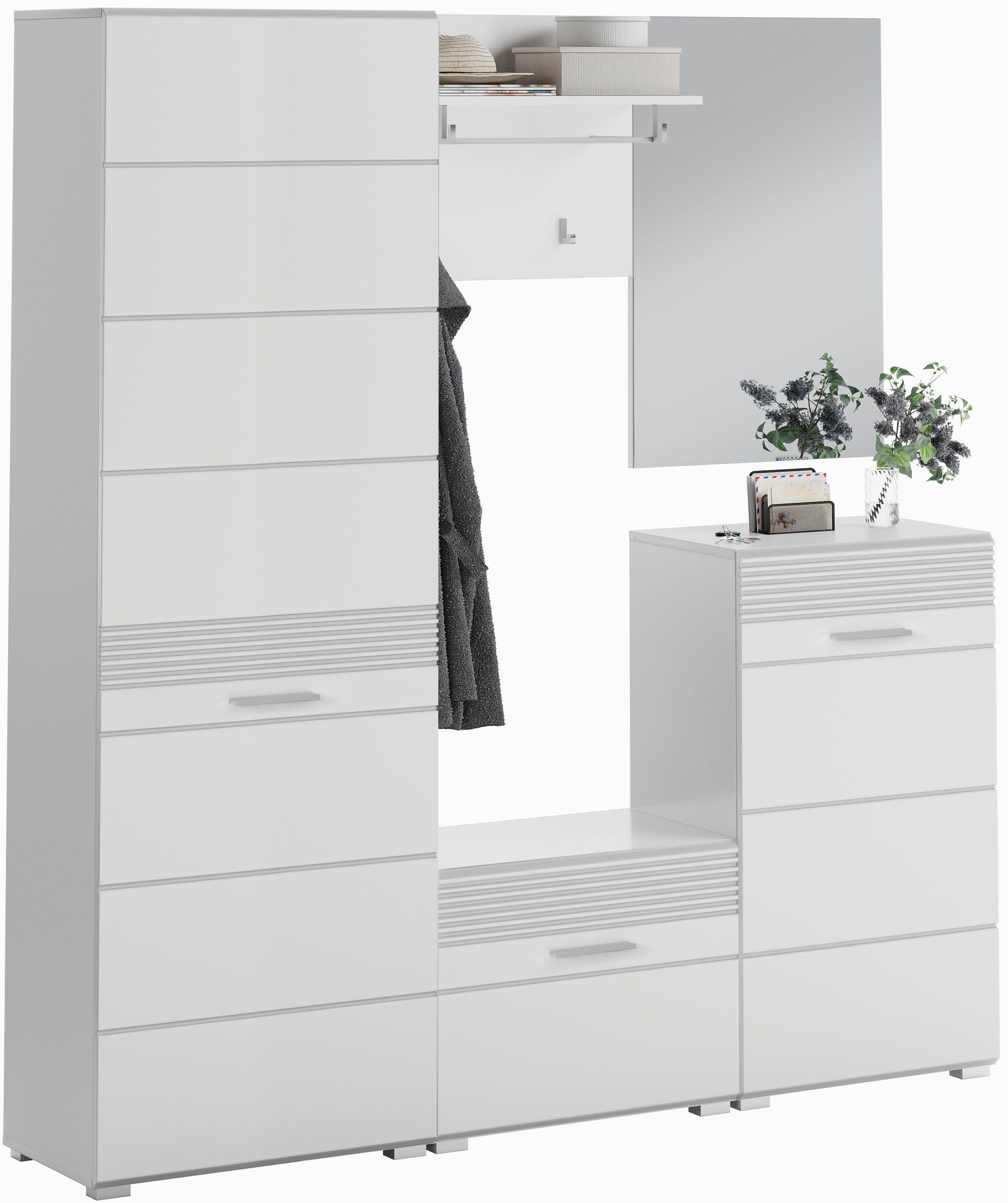 INOSIGN Halmeubelset Malmö, Breedte 170 cm, MDF Front met groeffrezing, 5-delig, bestaande uit: (5-delig)