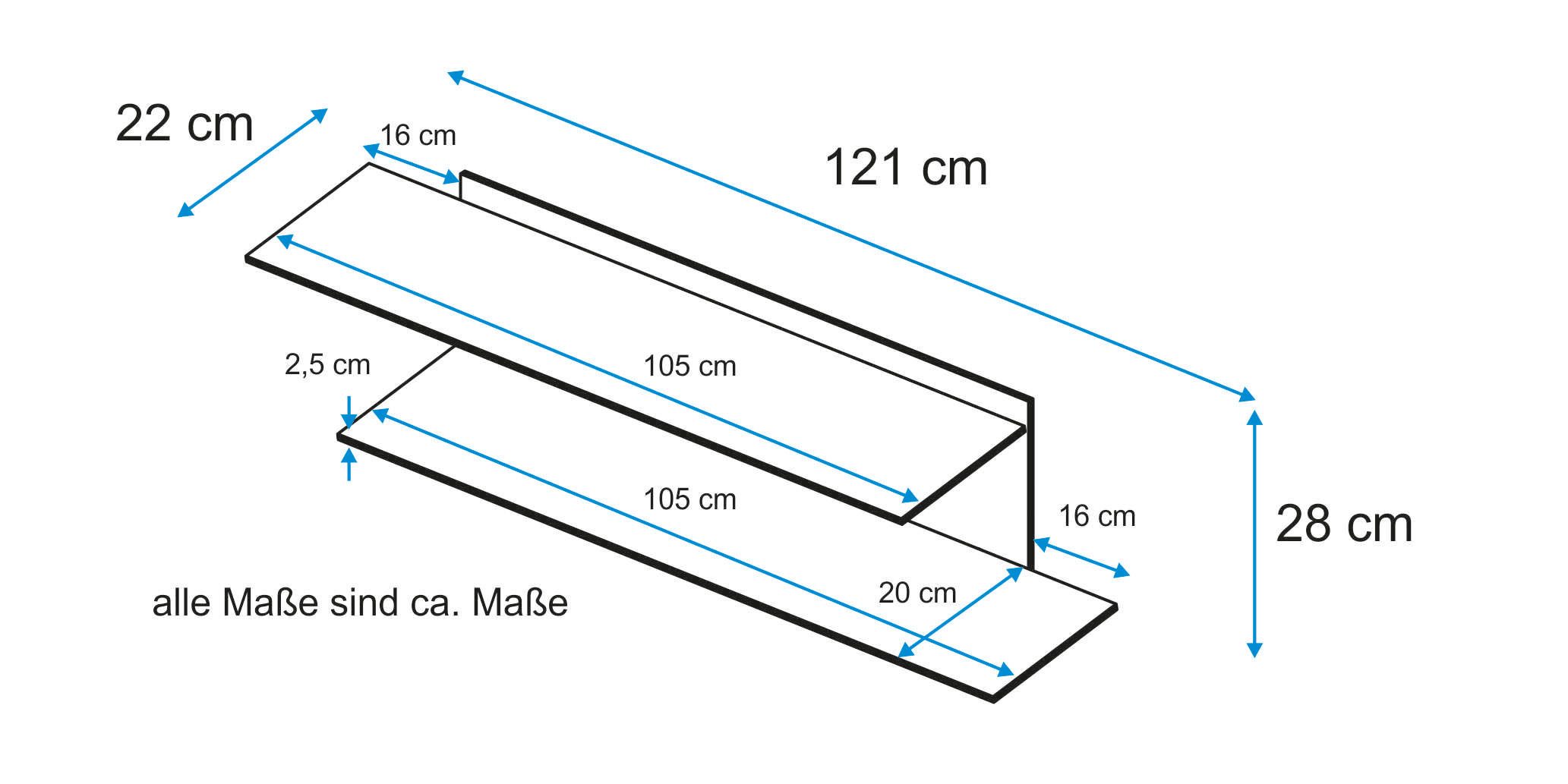 VOGL Möbelfabrik Wandplank