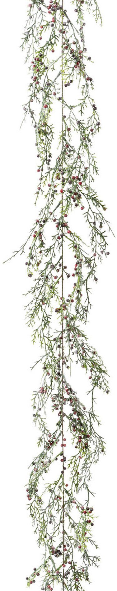 Creativ deco Winterse kunstplant Kerstversiering, kerstguirlande Guirlande in frozen look, lengte 188 cm