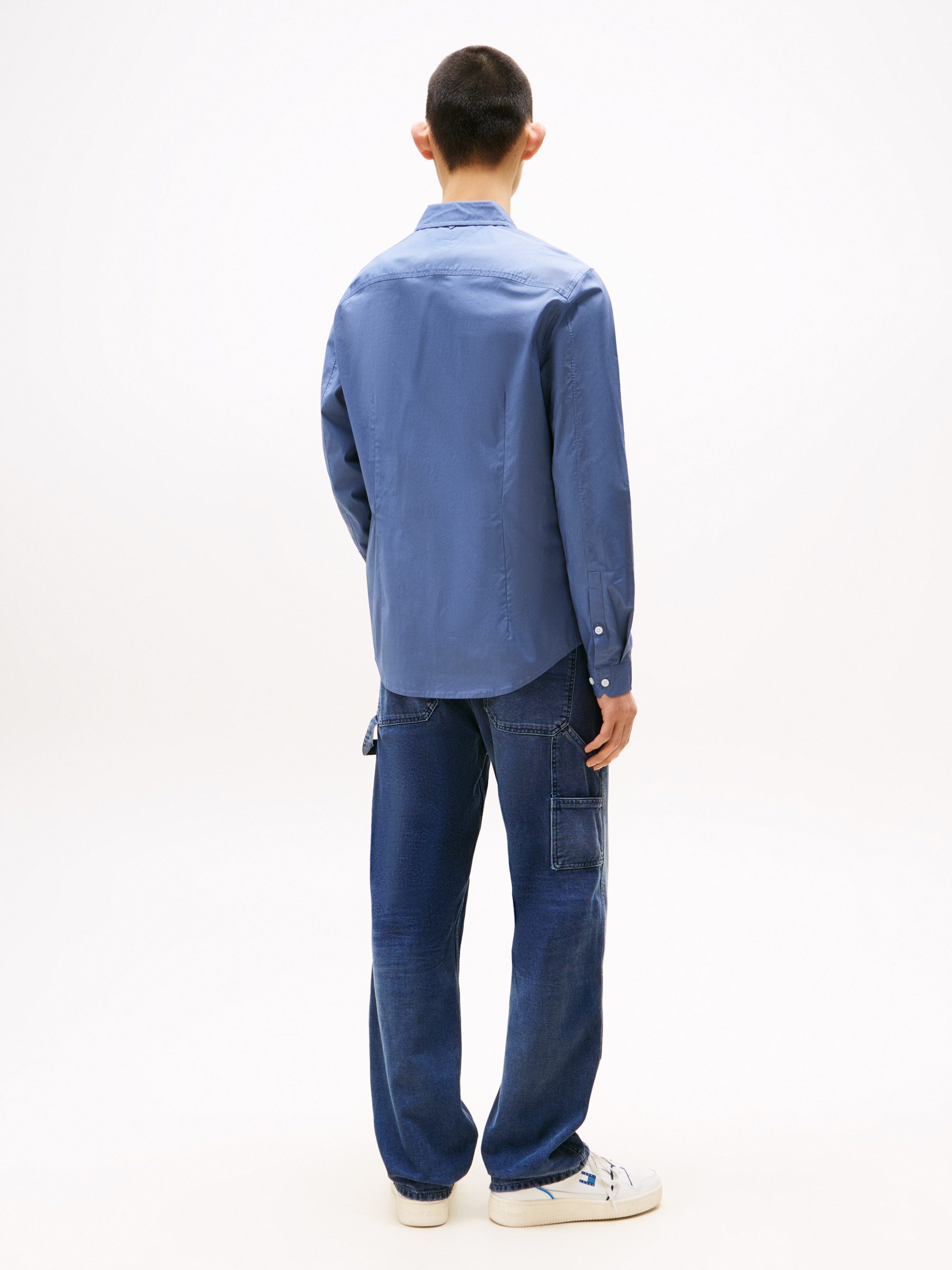 TOMMY JEANS Overhemd met lange mouwen Sabim Stretch Hemd Shirt Stretch shirt, premium, slim fit, met elastaan