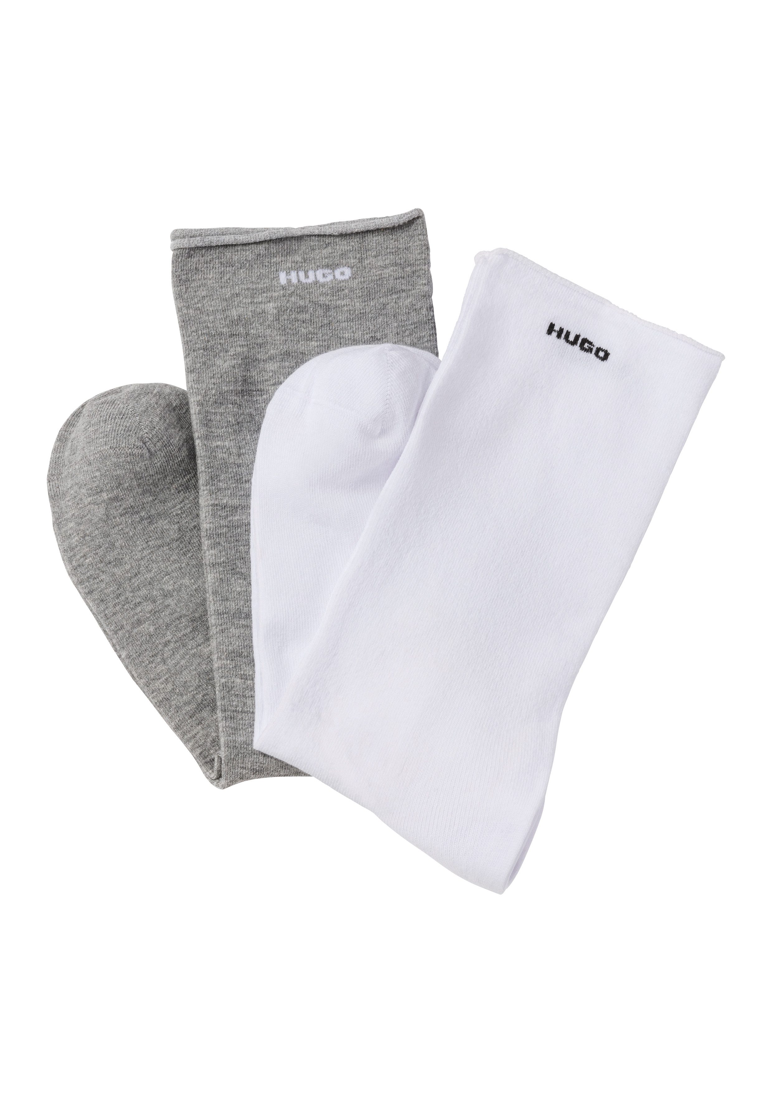HUGO underwear Vrijetijdssokken 2P RS UNI CC W met gerolde boord (2 paar, Set van 2)