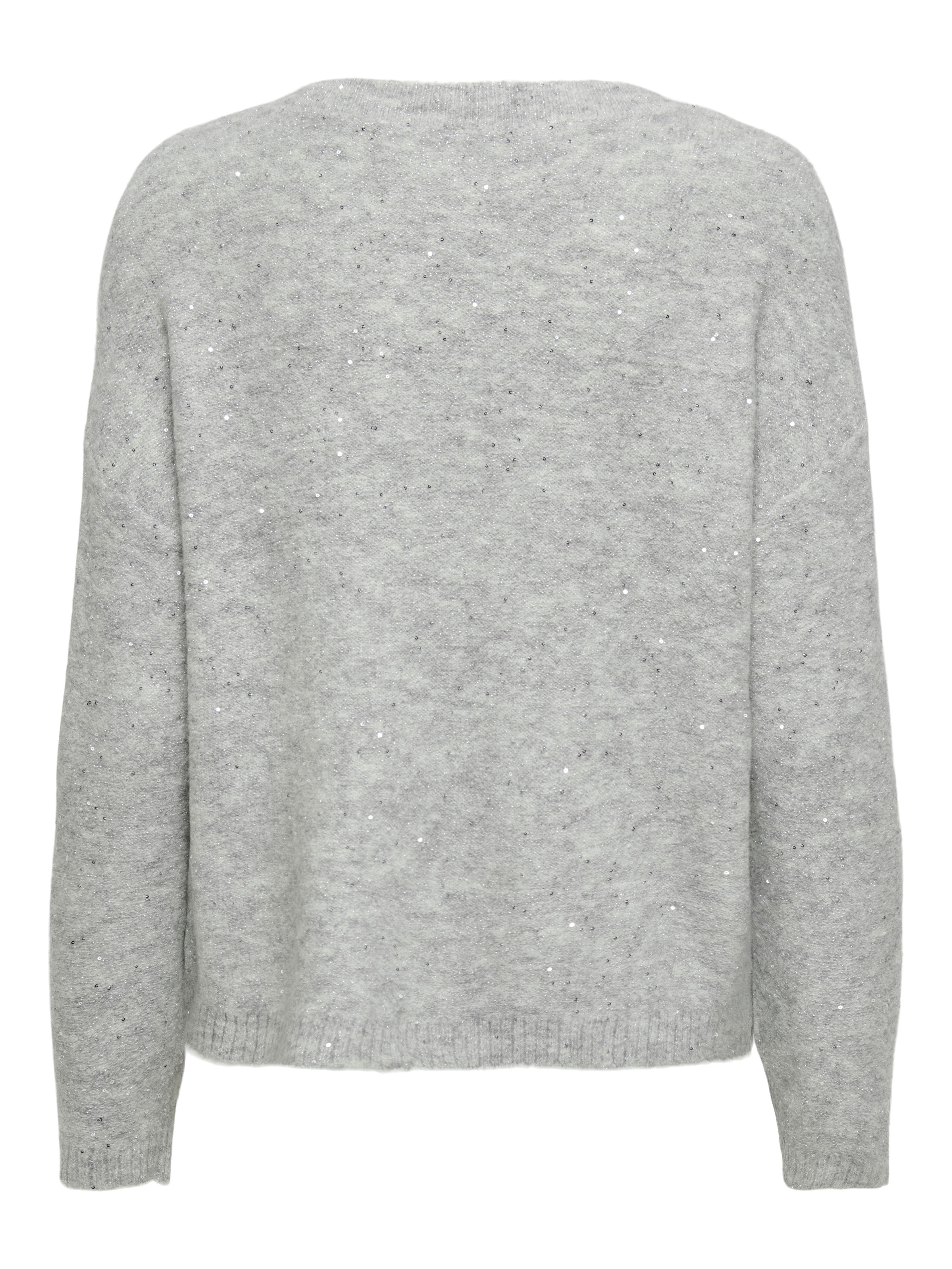 Only Gebreide trui ONLARIZONA LS SEQUINS V-NECK PUL KNT