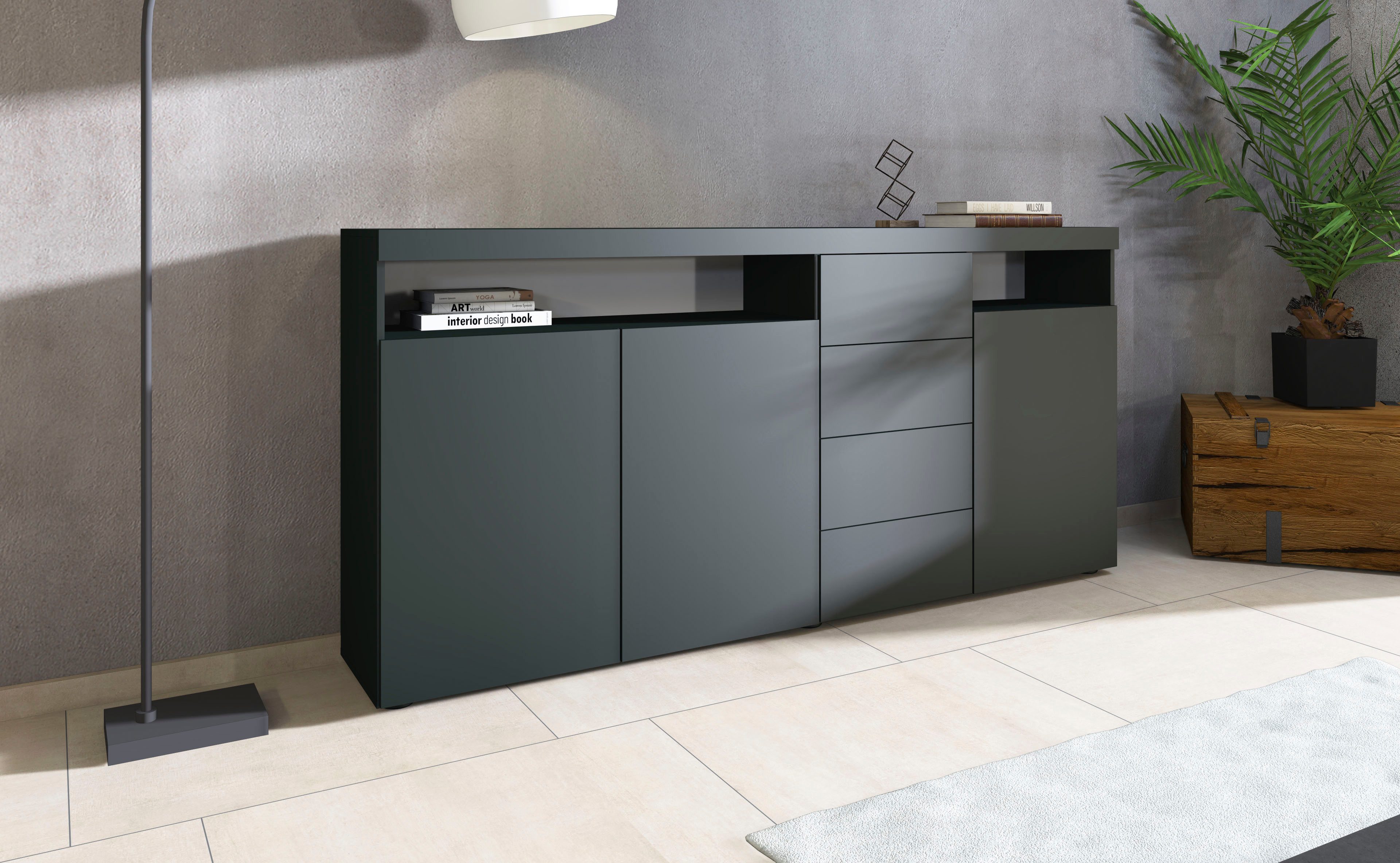 borchardt Möbel Highboard Kaapstad Breedte 200 cm