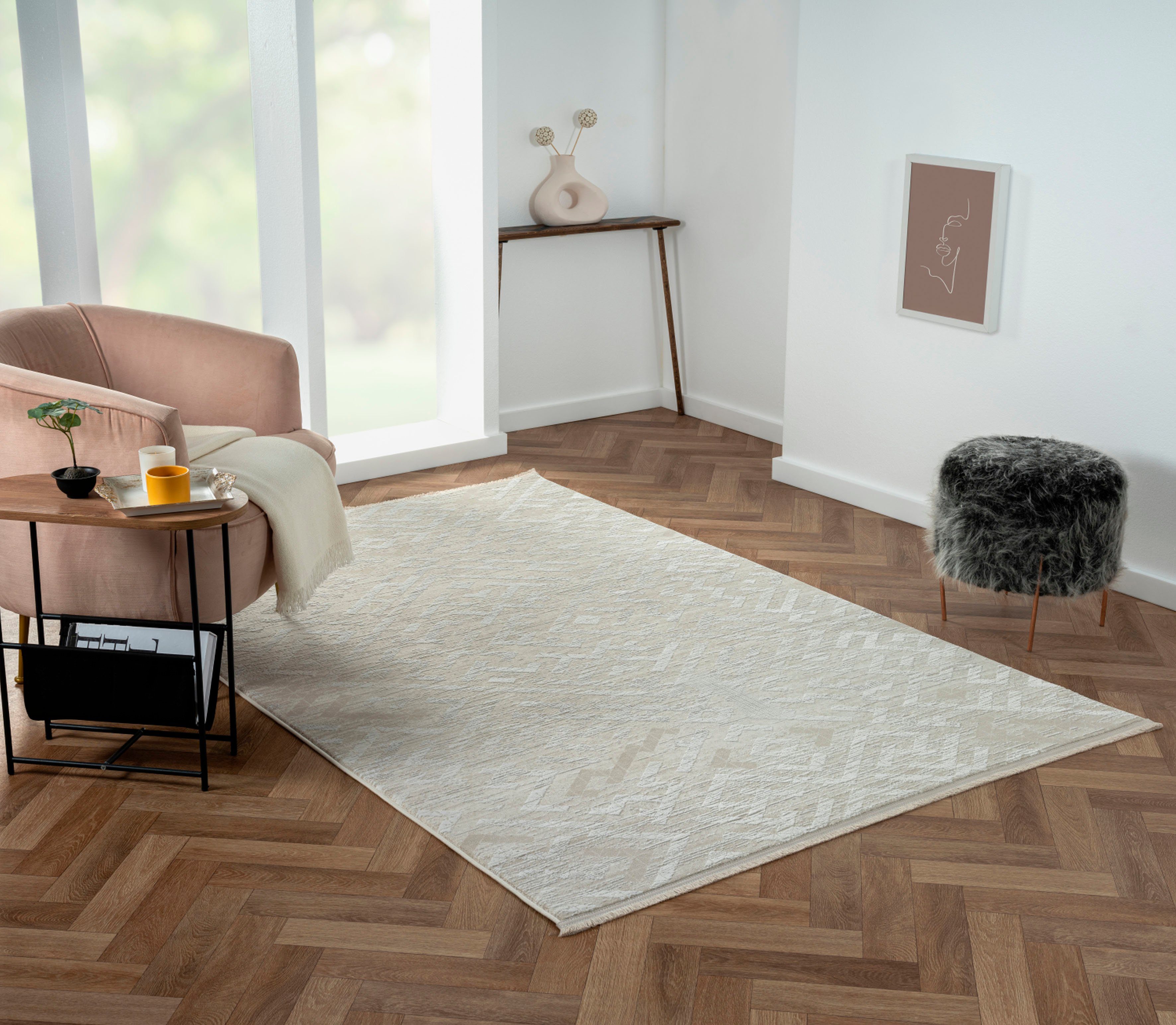 Myflair Möbel & Accessoires Vloerkleed Mijn type 2 voorraadopruiming Kortpolig, etno-stijl, bijzonder zacht door microvezel, met franjes