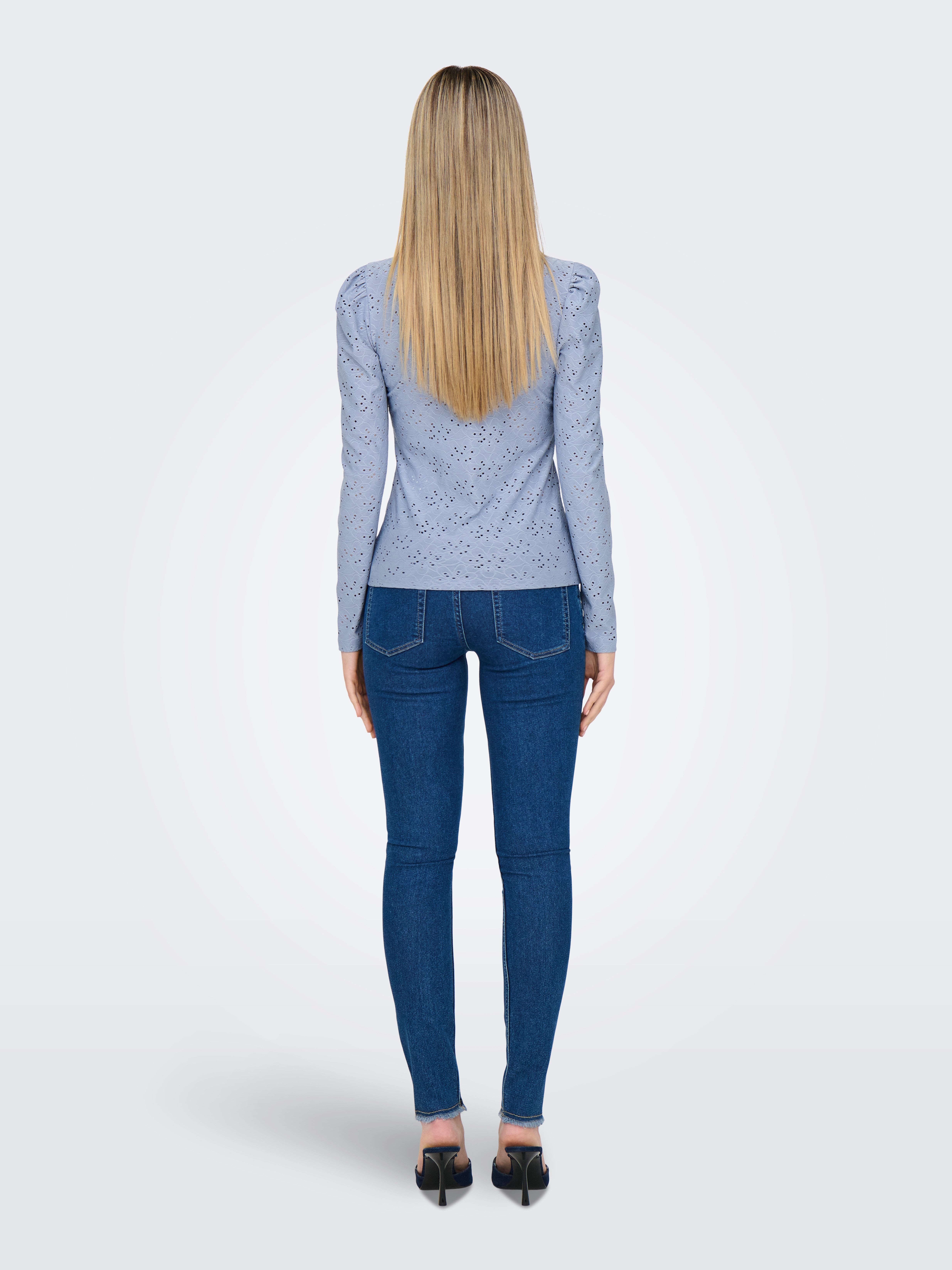 Only Shirt met lange mouwen ONLSMILLA L/S PUFF TOP JRS