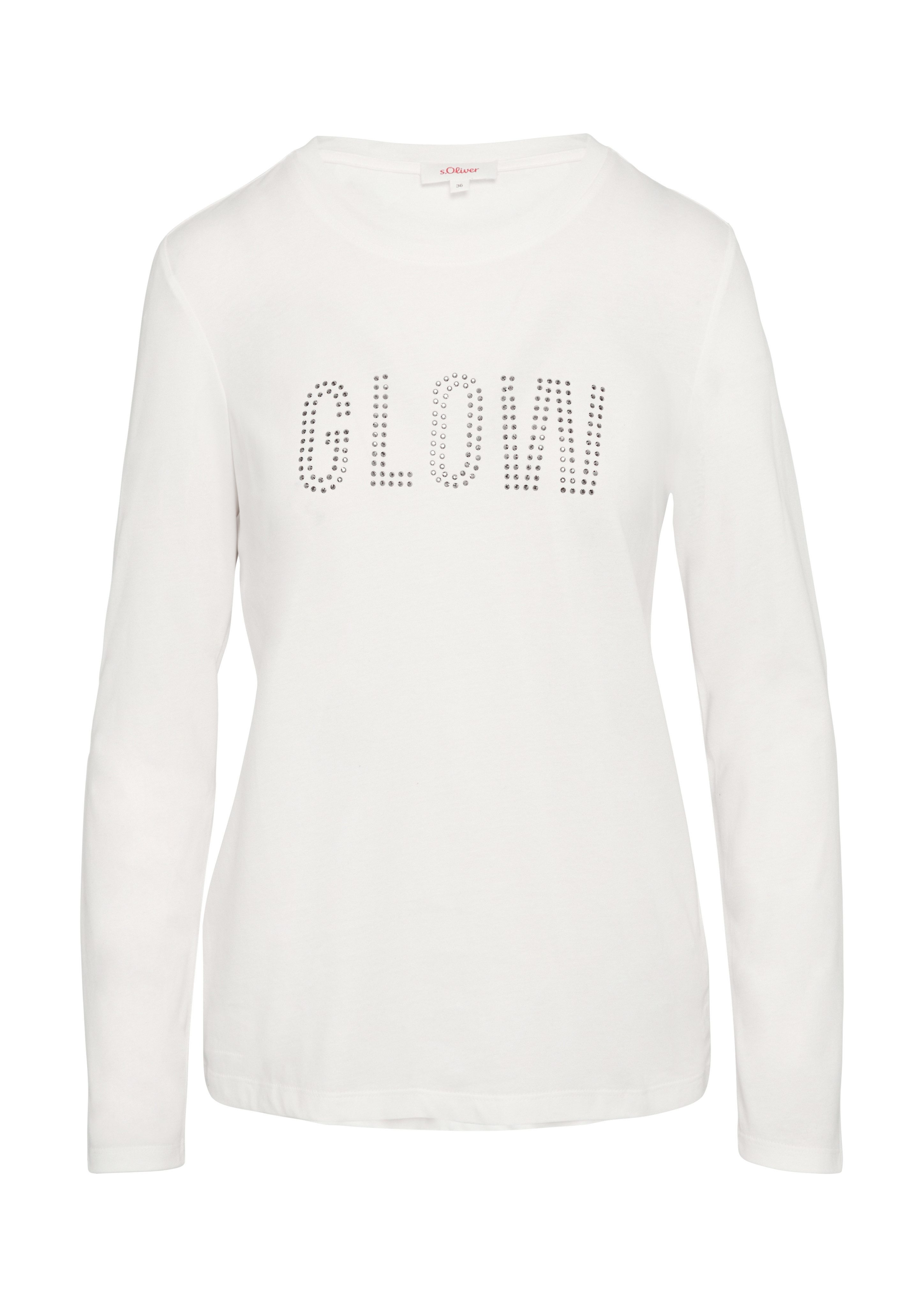s.Oliver Shirt met lange mouwen met belettering