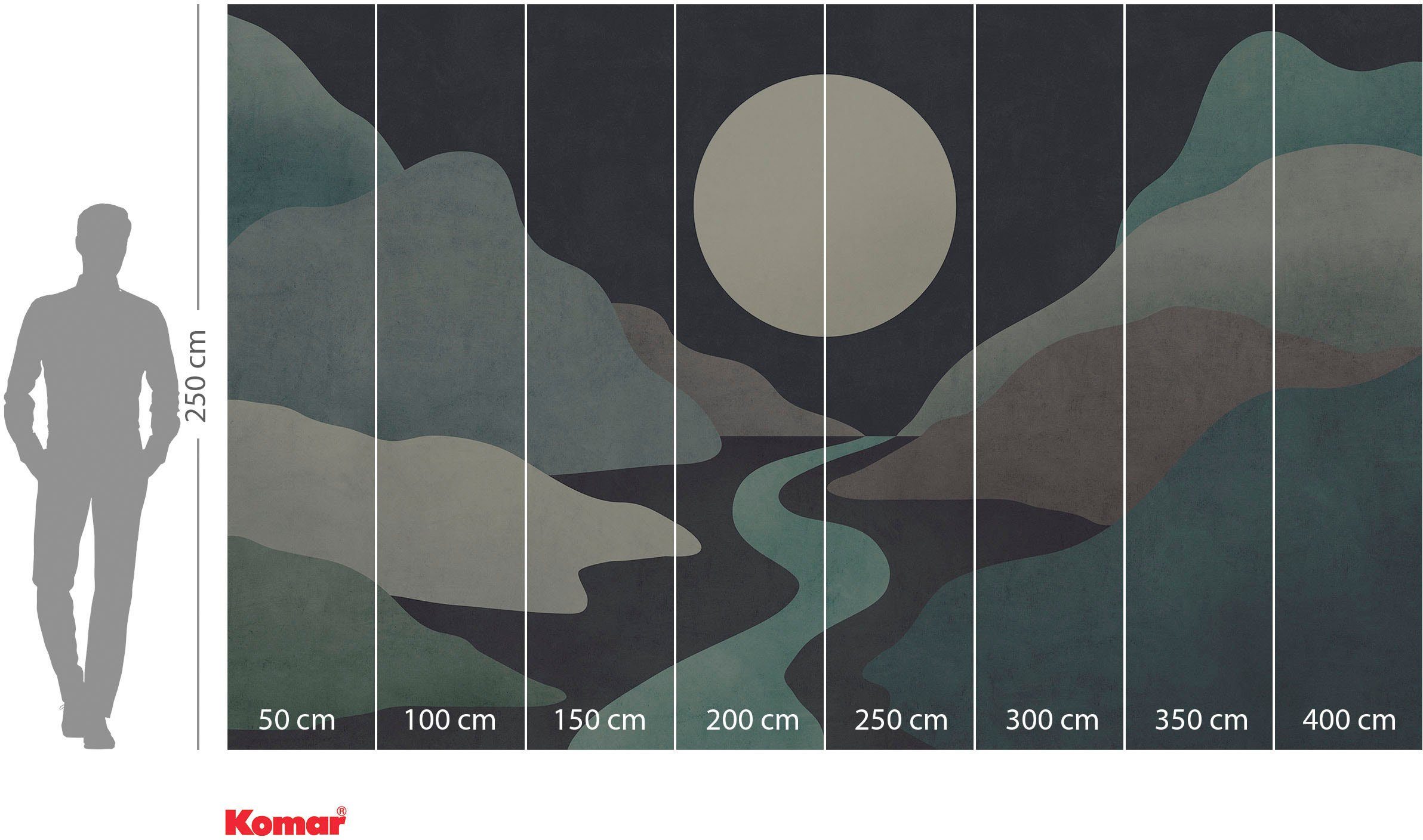 Komar Vliesbehang Digitale print vlies - Moonlight Monumental - Afmeting 400 x 250 cm (1 stuk)