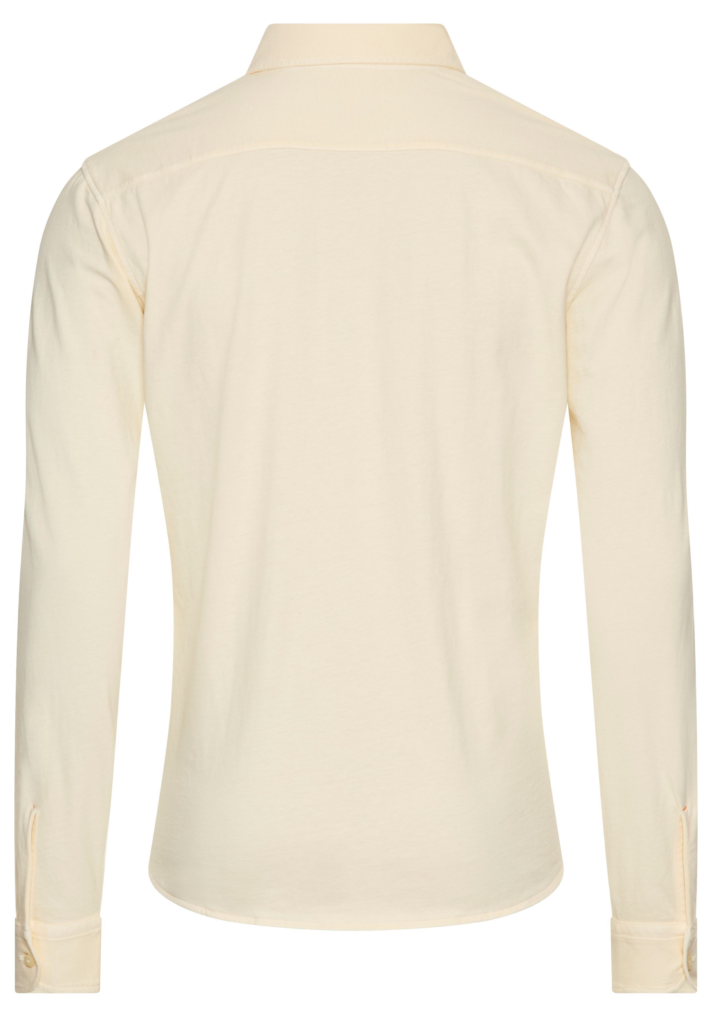 Boss Orange Overhemd met lange mouwen Myjersey met logoborduursel