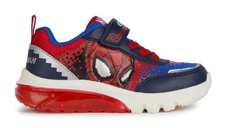 Geox Sneakers J CIBERDRON BOY F met coole knipperfunctie, vrijetijdsschoen, lage schoen, veterschoen