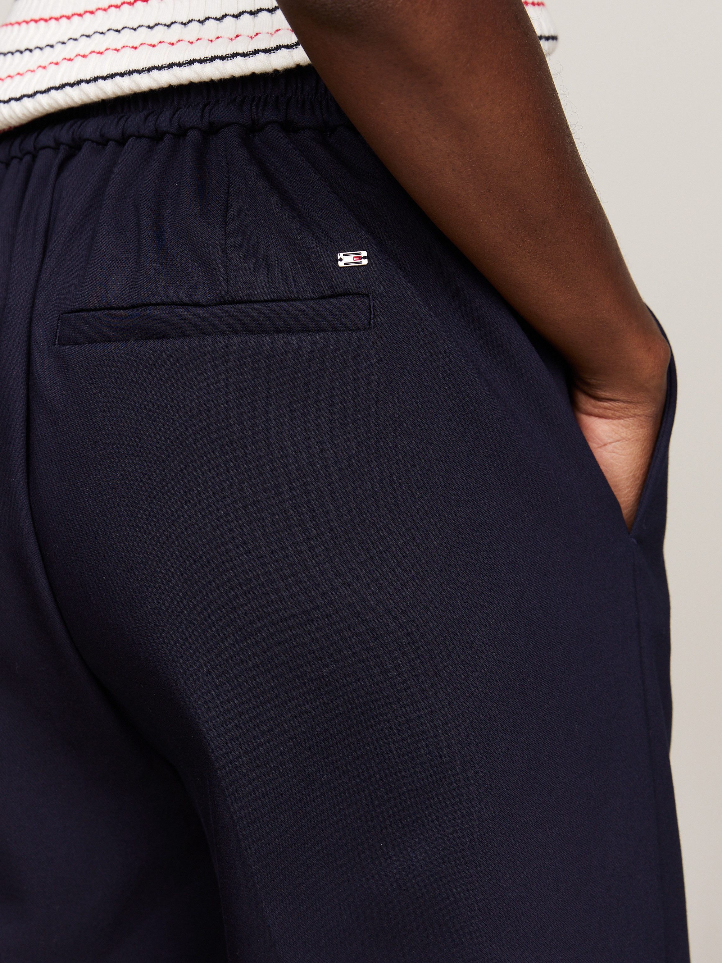 Tommy Hilfiger Chino met logo-stiksel elastische pull-on broek