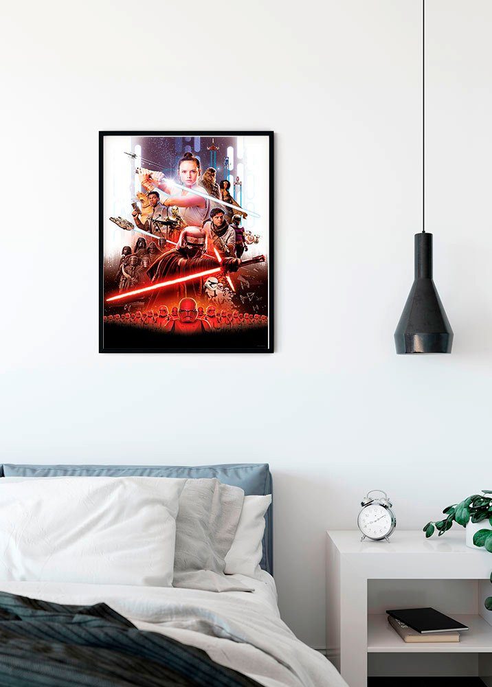 Komar Wanddecoratie Star Wars Film poster Rey Wanddecoratie voor de kinderkamer - zonder lijst (1 stuk)