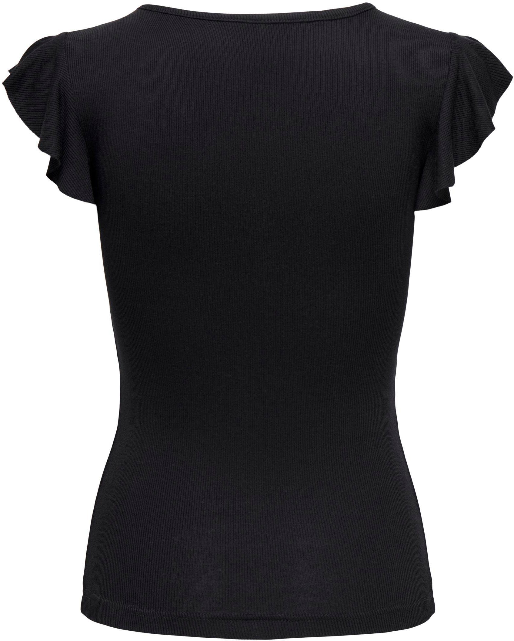 Only Shirt met V-hals ONLBELIA S/L TOP JRS NOOS