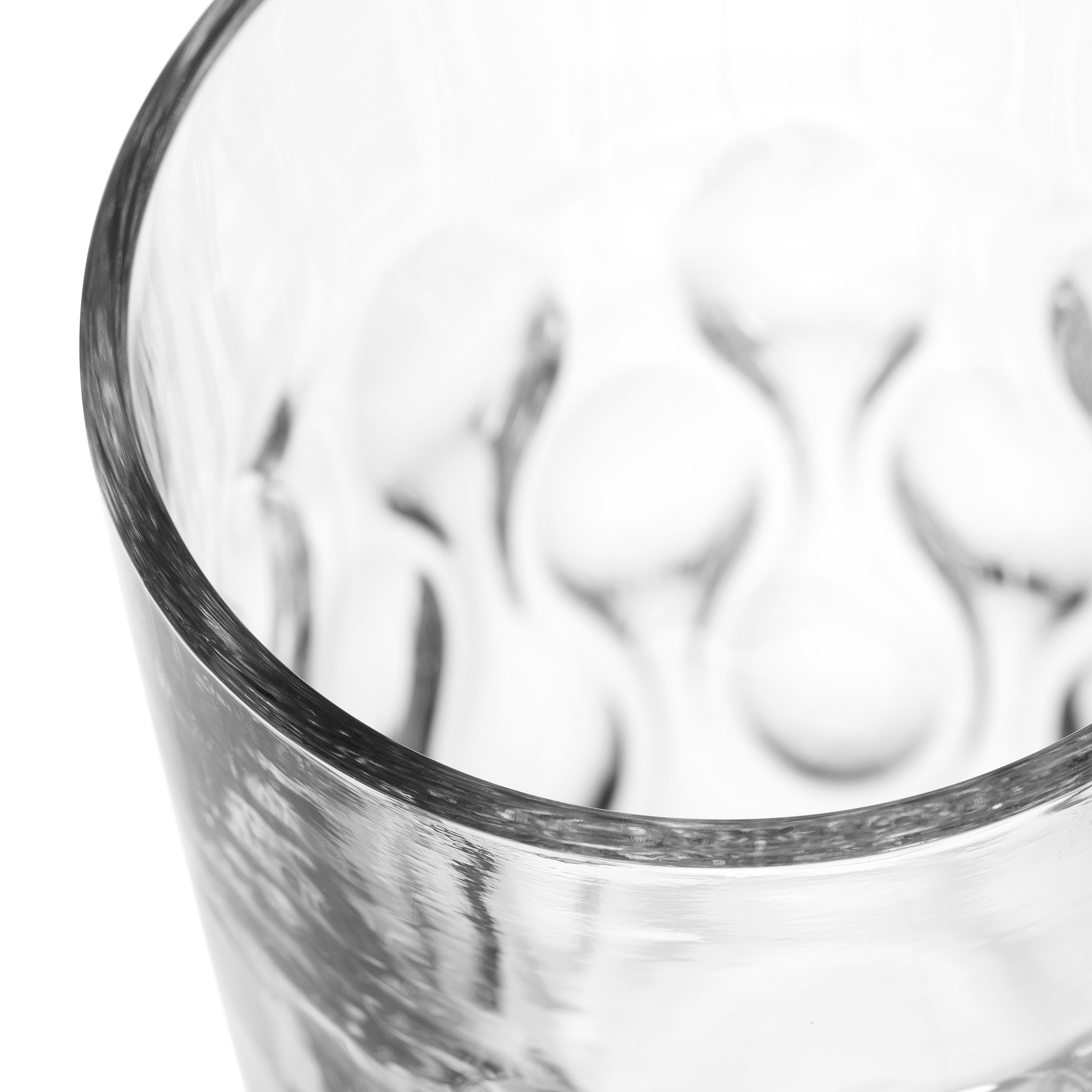 LEONARDO Latte macchiato glas GOCCE, 380 ml, 6-stuks set 3. variant, met druppelreliëf (set)