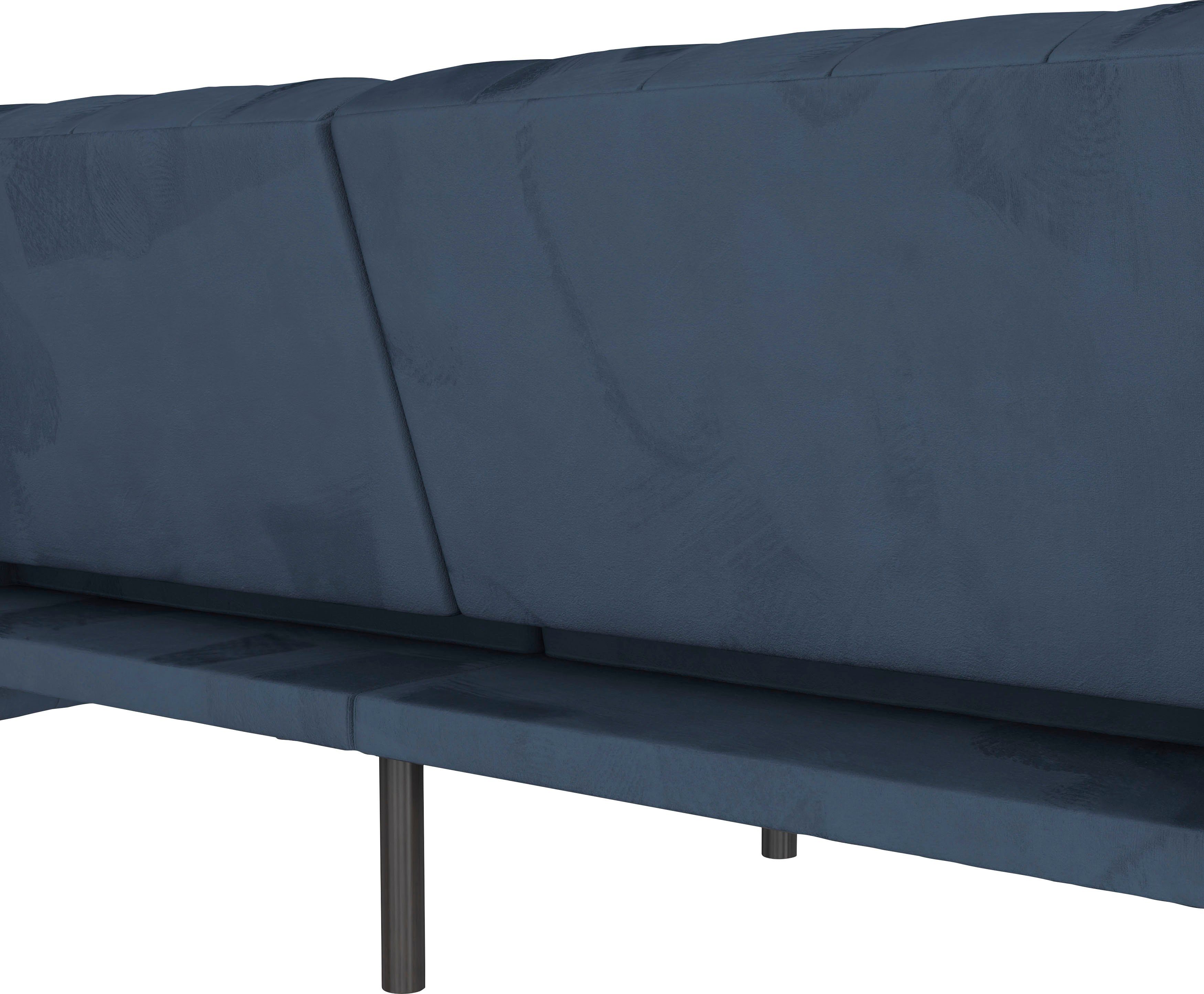 Dorel Home 3-zitsbank Felix, slaapbank 236 cm(ligoppervlak 108 x 190 cm), rugleuning 3-voudig verstelbaar, velours, kunstleer, luxe vintage microvezel