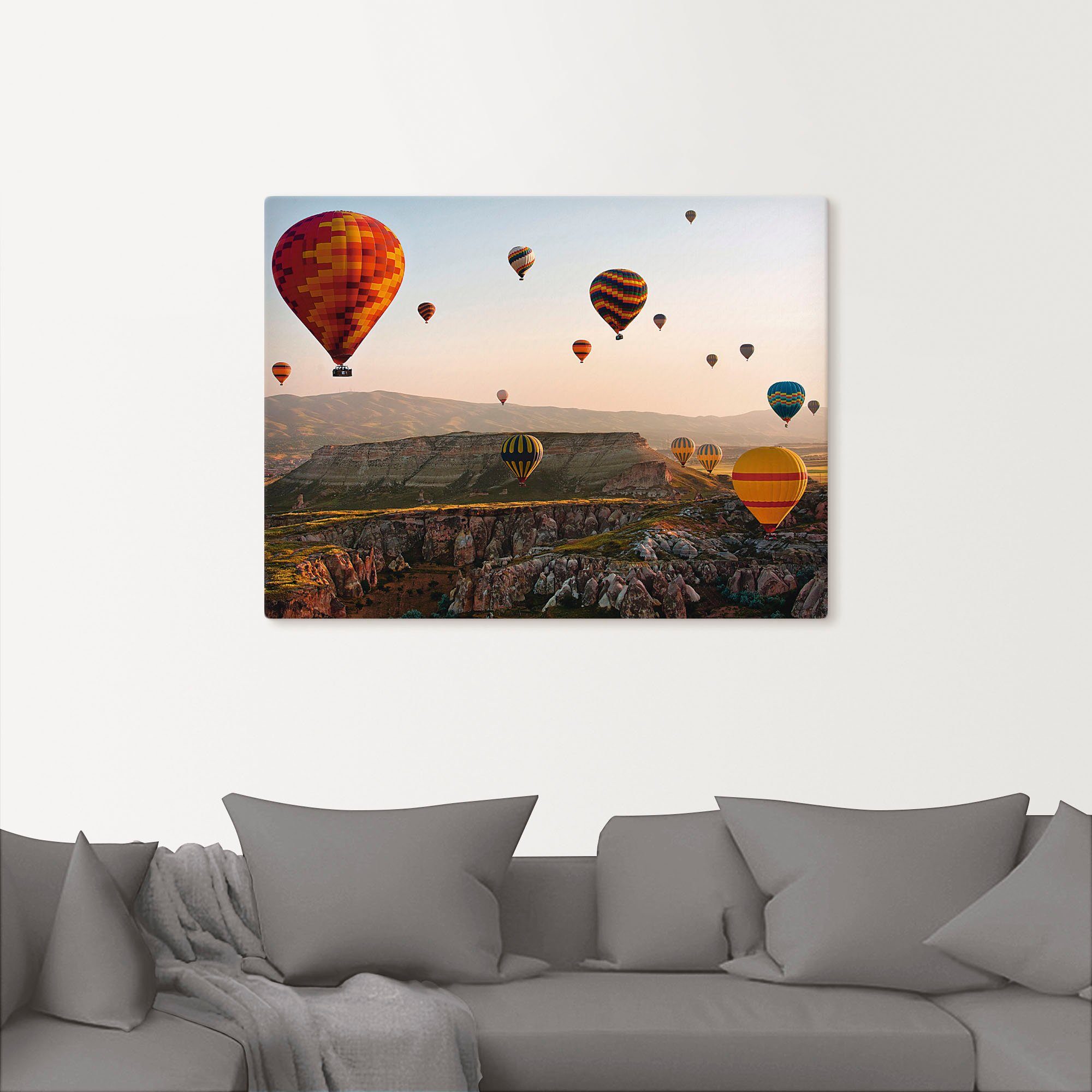Artland Artprint Ballonvaart in Cappadocië als artprint op linnen, poster in verschillende formaten maten