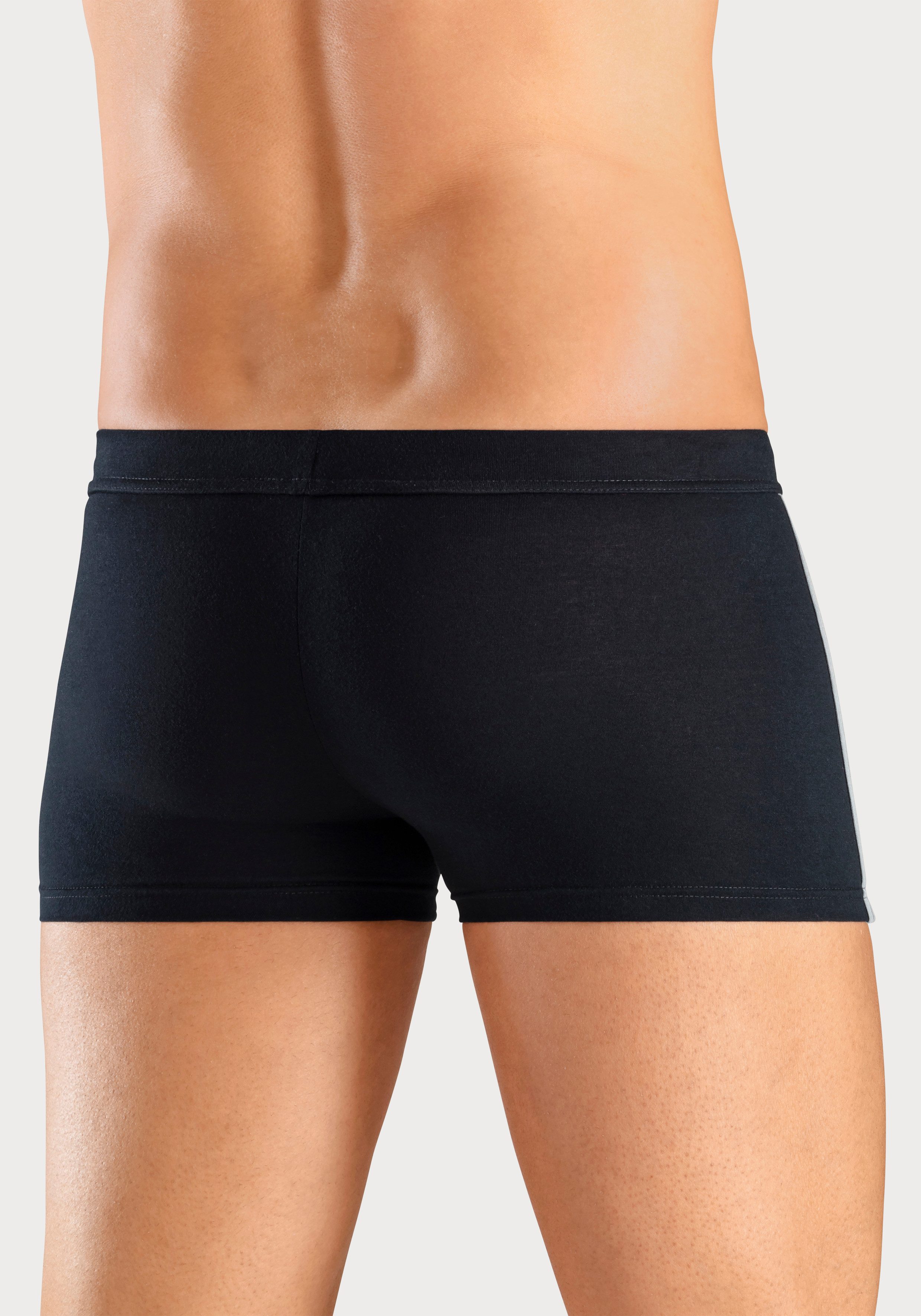 H.I.S Boxershort voor heren met contrasterende strepen aan de zijkanten (set 4 stuks)