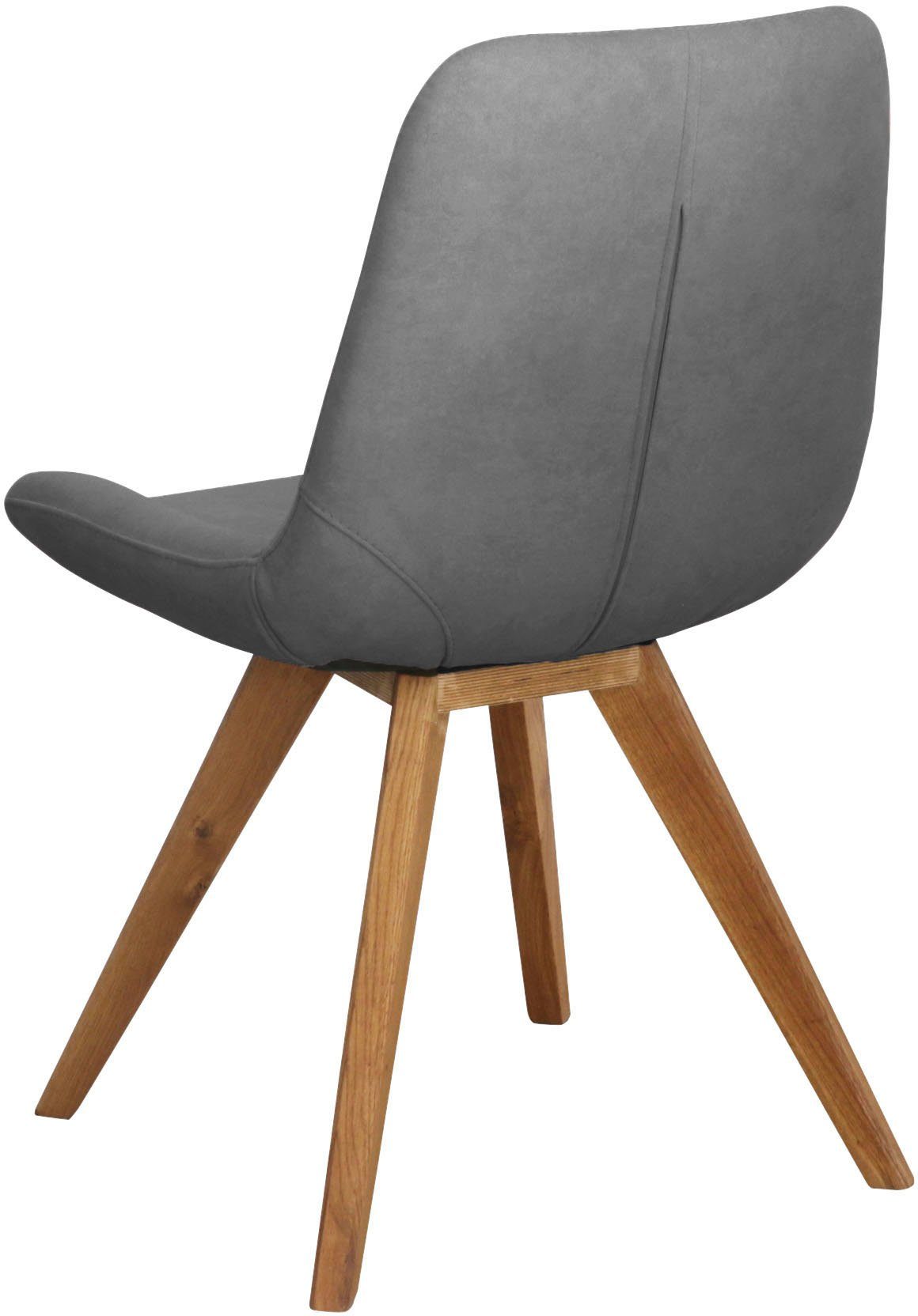 Home affaire Kuipstoel Bratislava Frame massief eiken geolied, easy care-stof (set, 2 stuks)