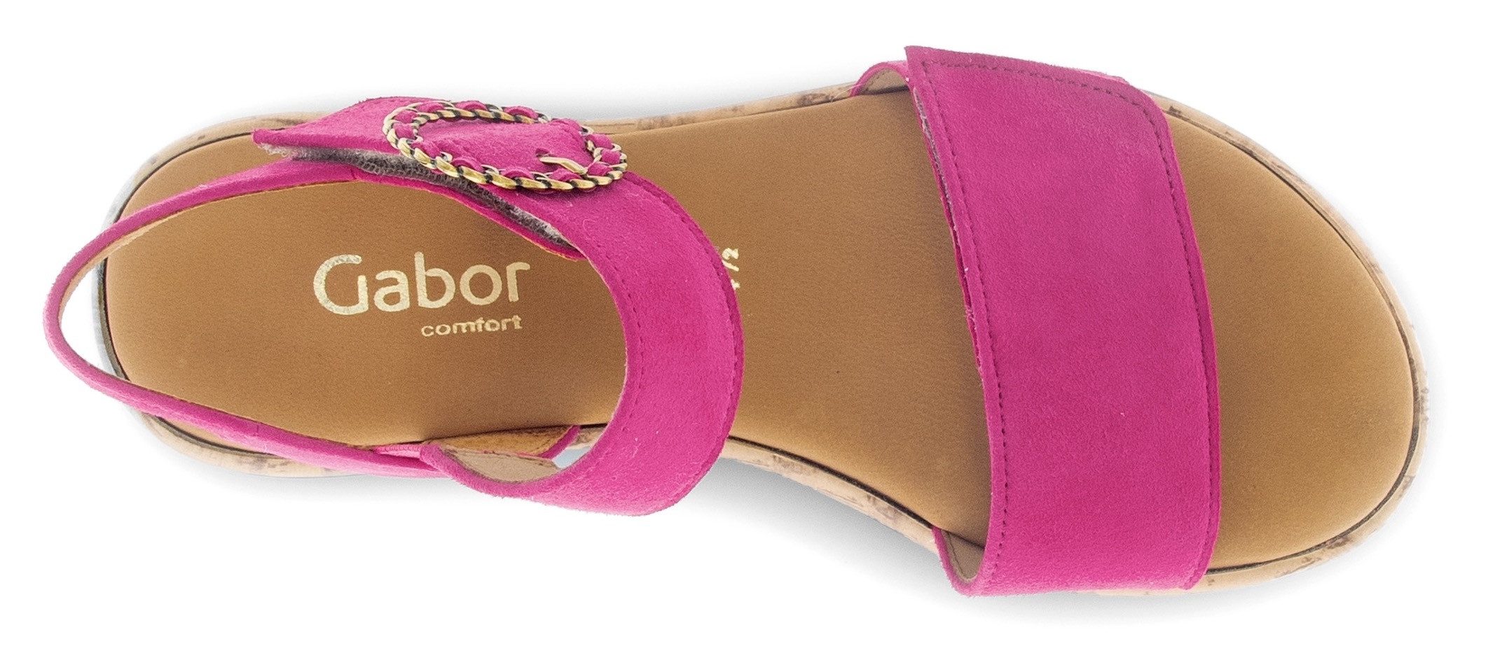 Gabor Sleehaksandaaltjes Rhodos , riemchensandaal, comfort-schoen, zomerschoen met mooie sierspeld