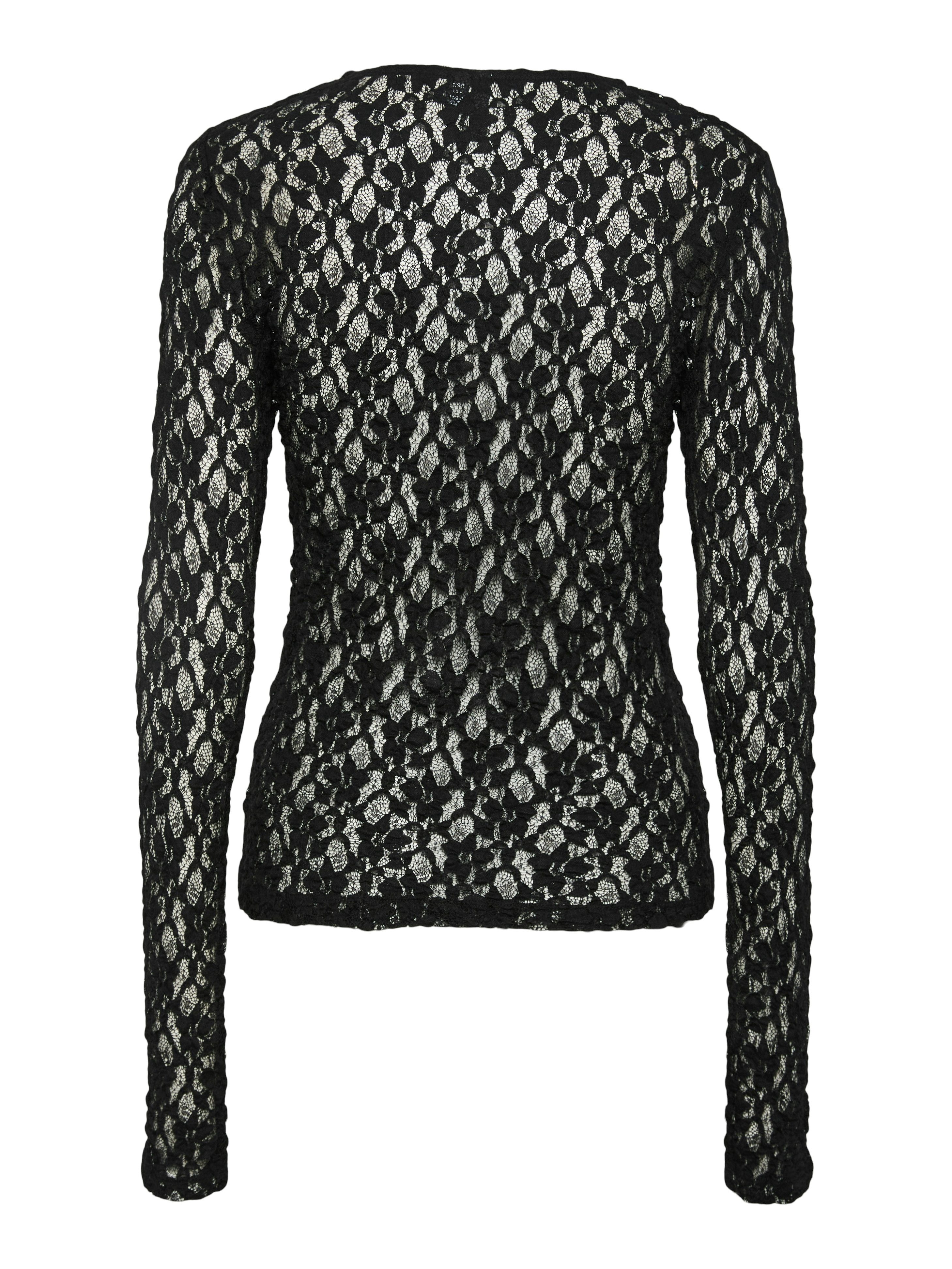 pieces Shirt met lange mouwen PCHAZEL LS LACE TOP NOOS
