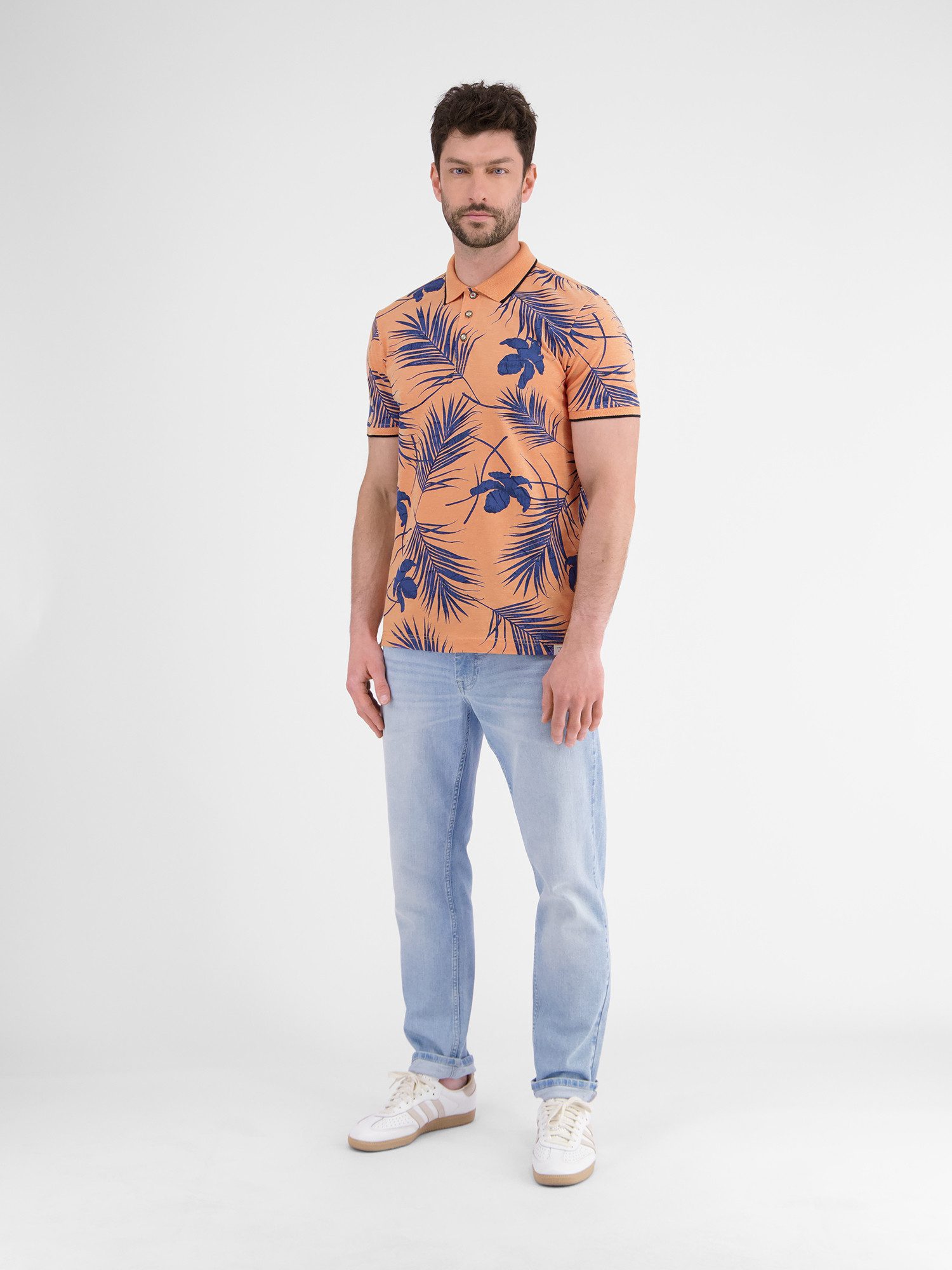 Lerros Poloshirt LERROS modieus poloshirt, zomers gedessineerd